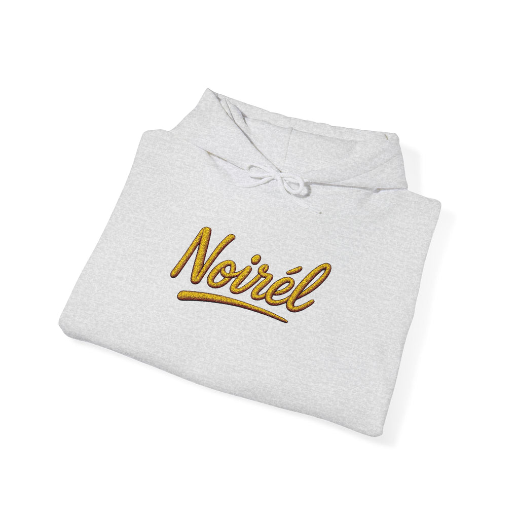 NOIRÉL Script Hoodie – Gold gesticktes Logo