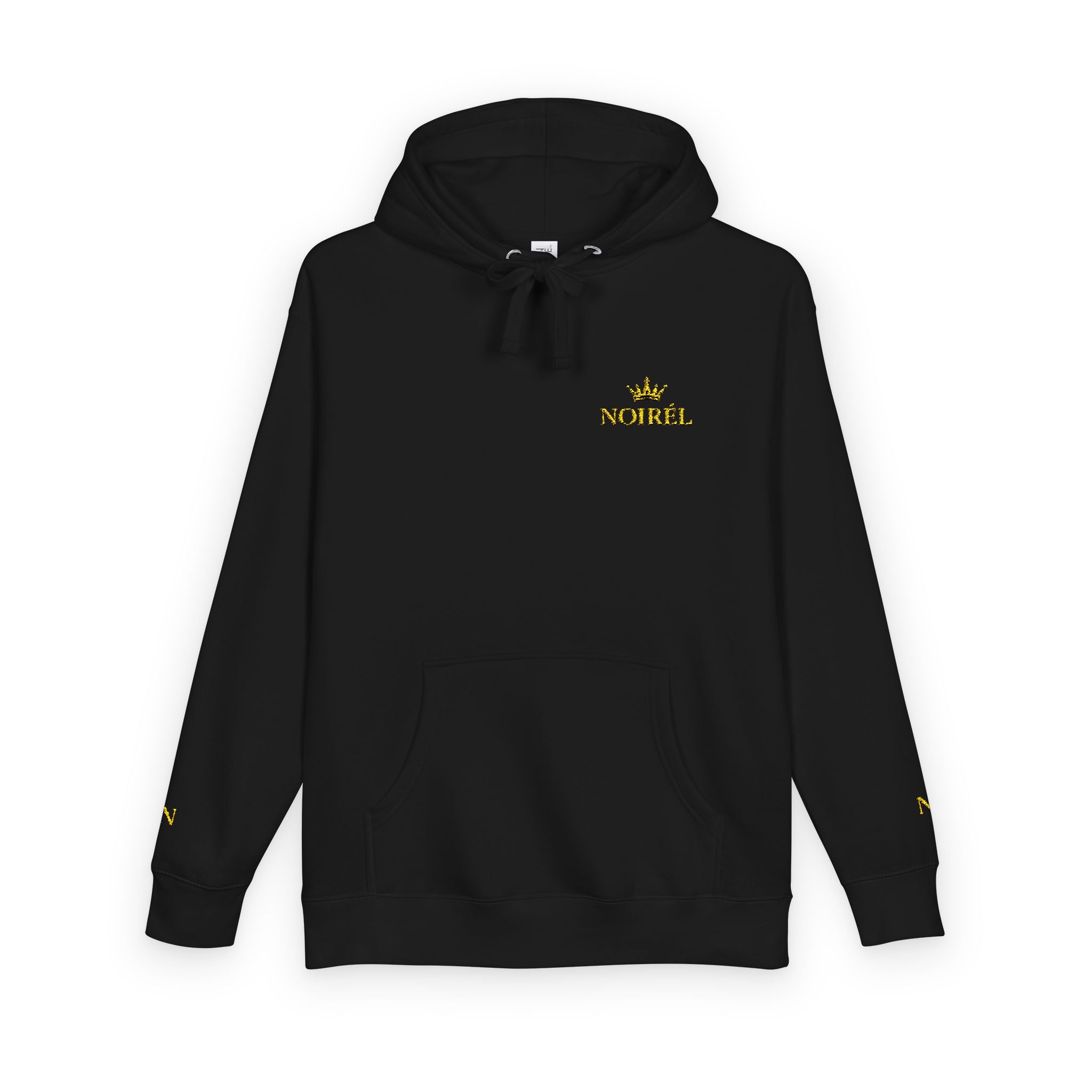 NOIRÉL Crown Royalty Hoodie – Black Fleece mit Gold Crest