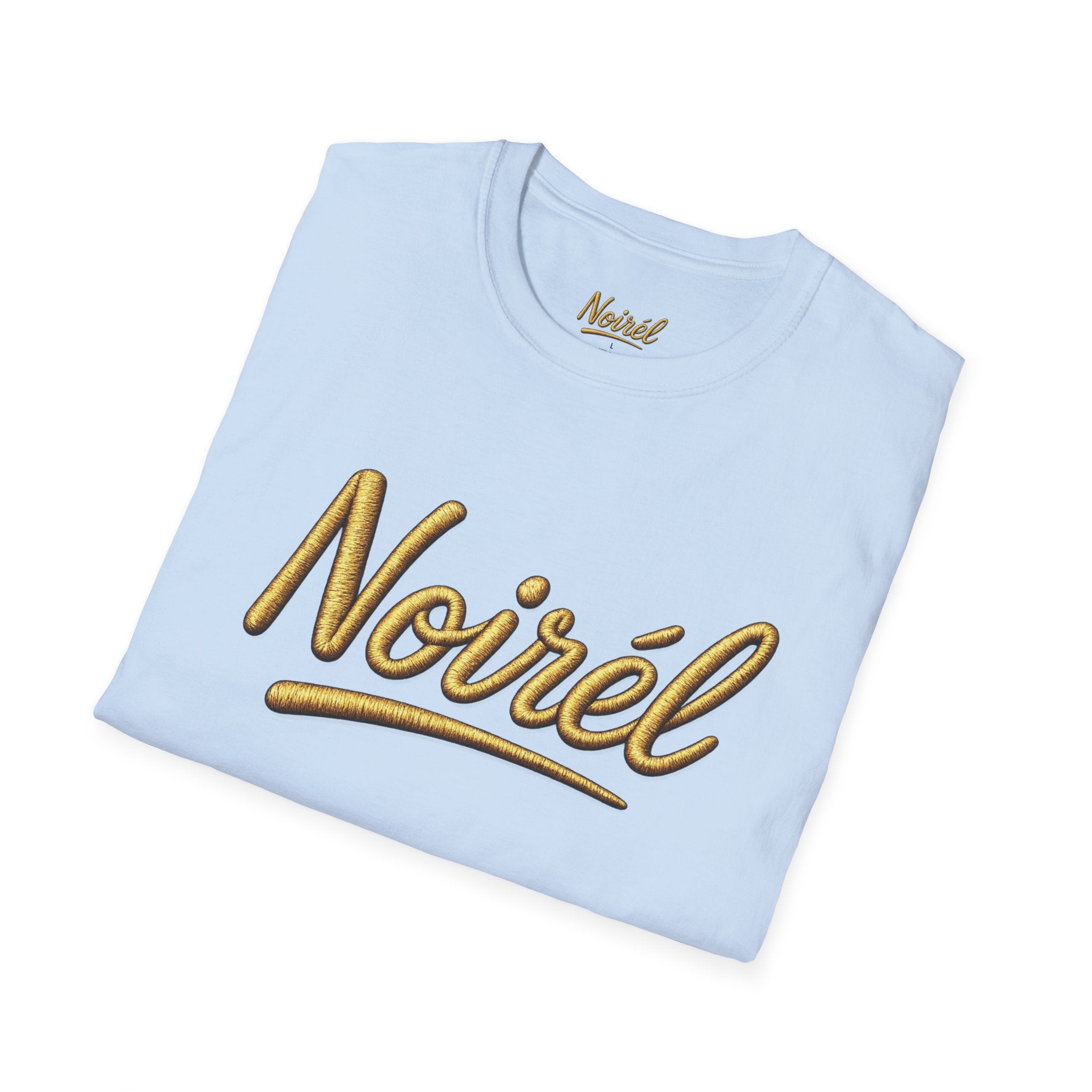 NOIRÉL T-Shirt – Gold Script Print