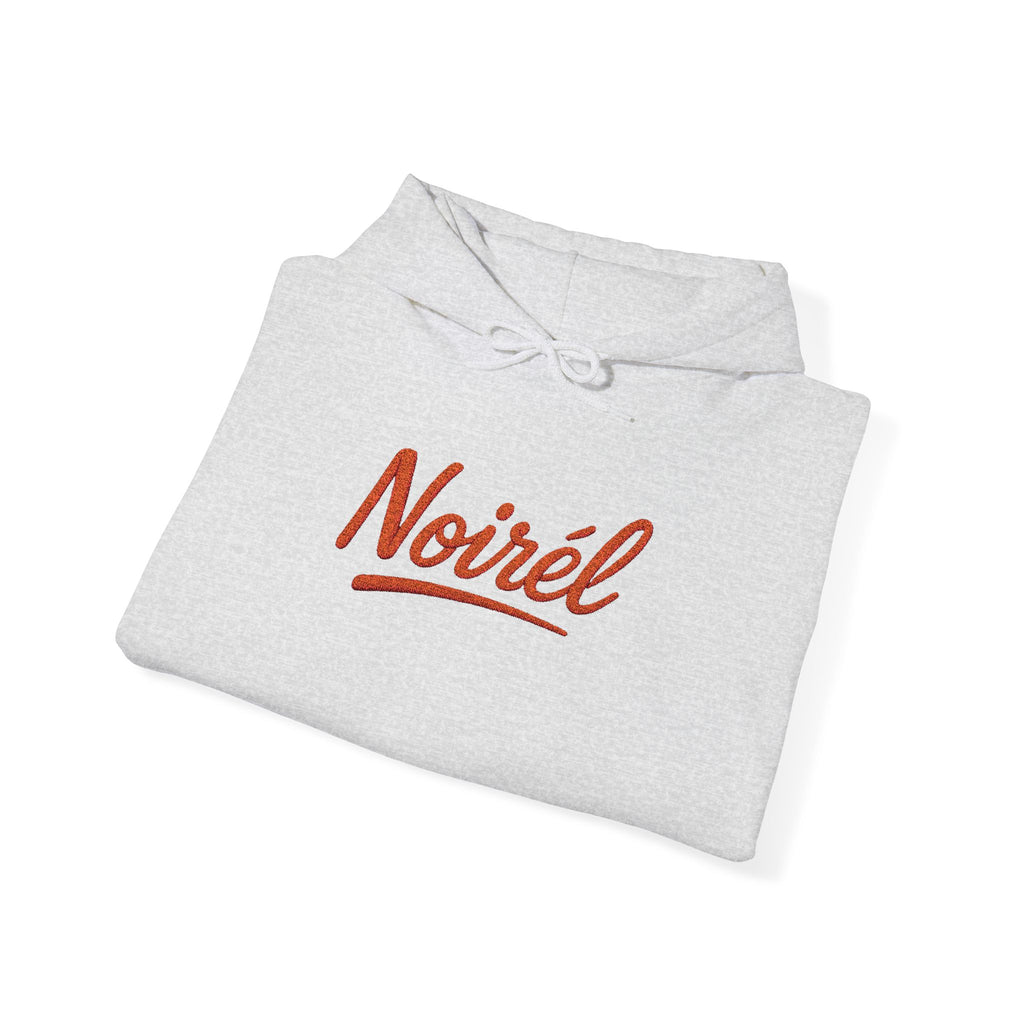 NOIRÉL Script Hoodie – Orange gesticktes Logo