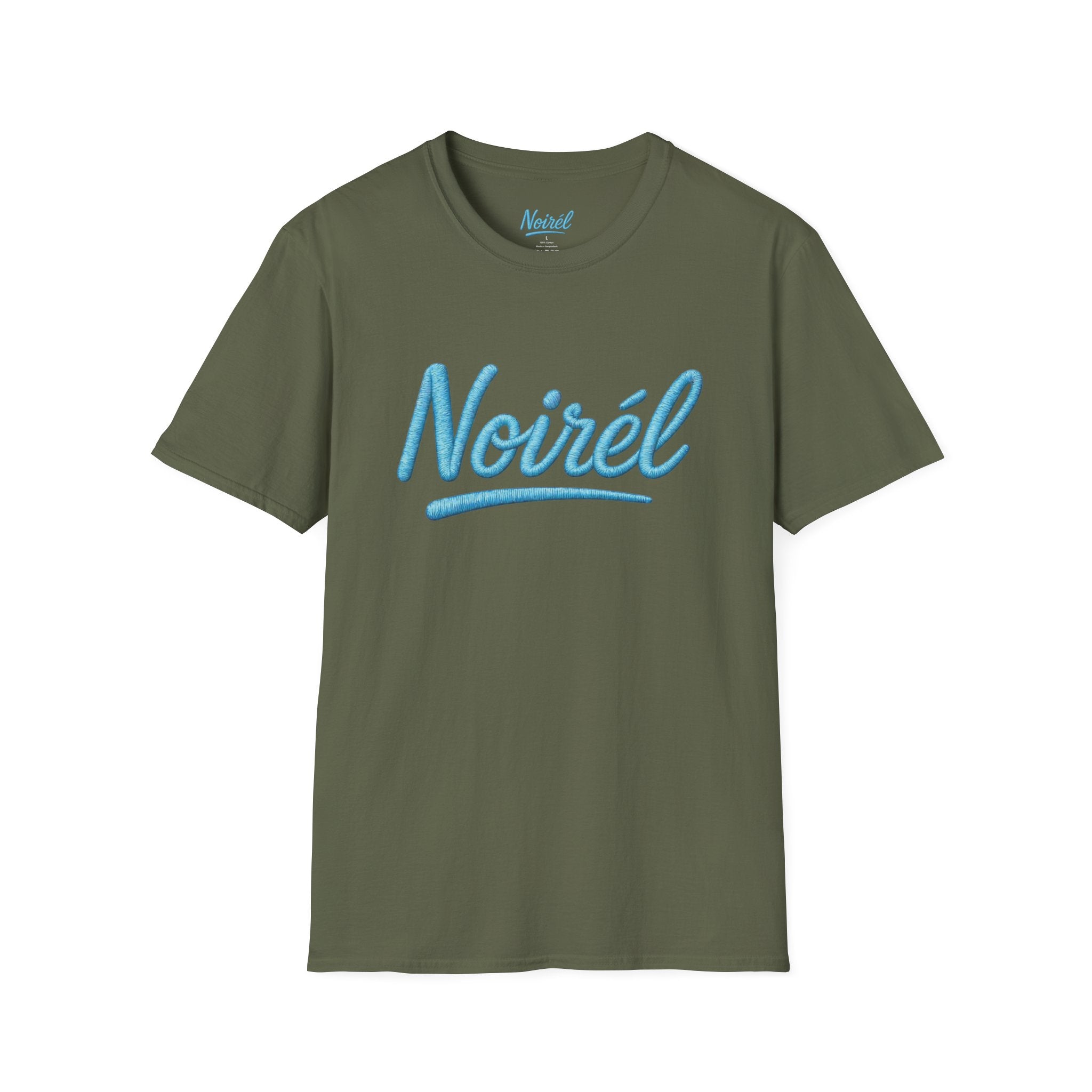 NOIRÉL T-Shirt – Light Blue Script Print