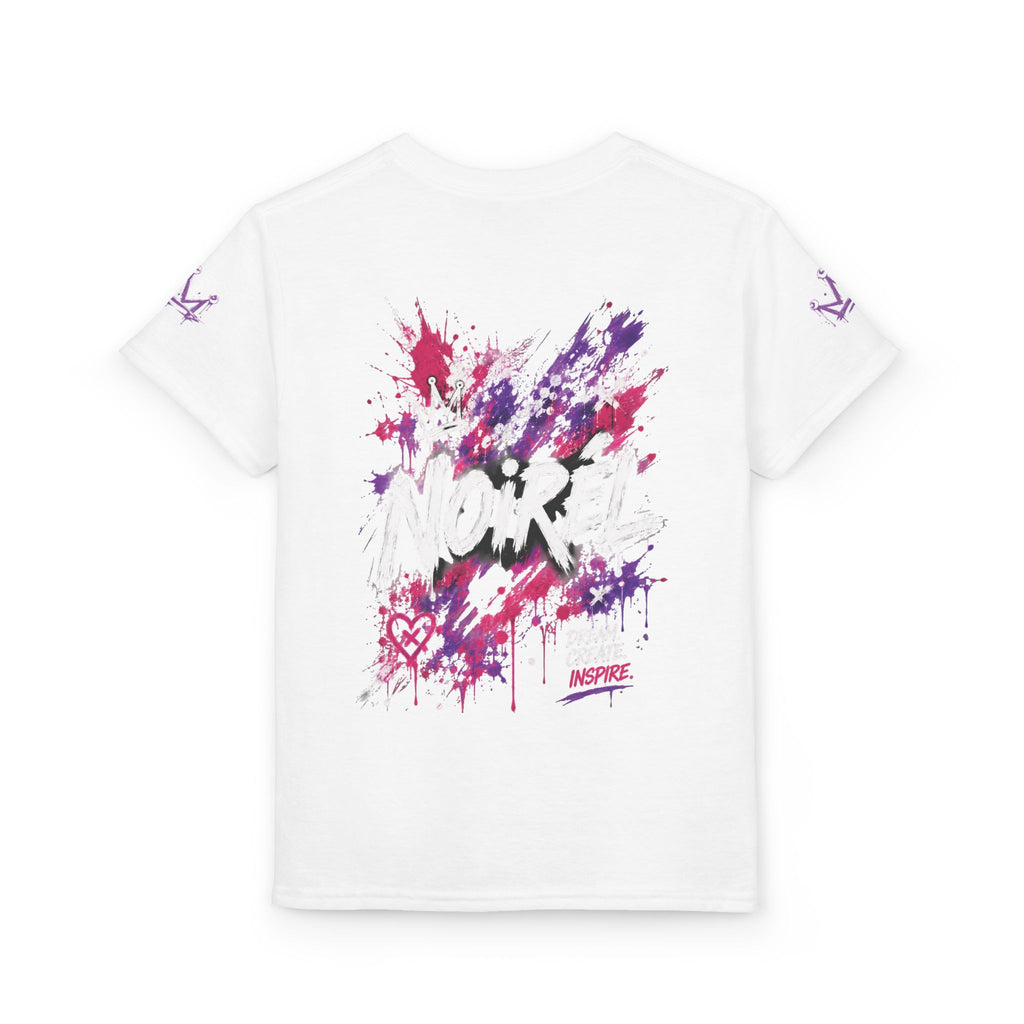 Noirel Kinder T-Shirt – Purple Crown Graffiti Tee