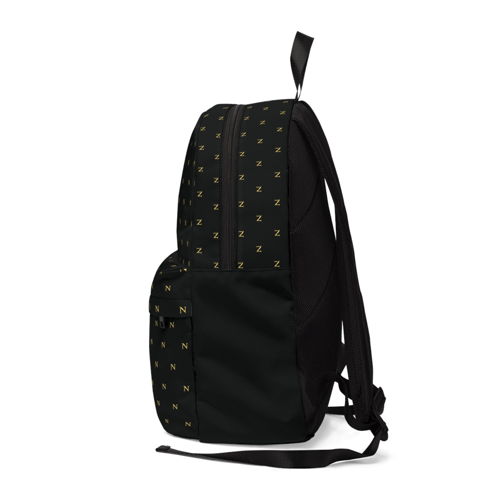Noirel Monogram Backpack — Luxe Black & Gold Classic Backpack