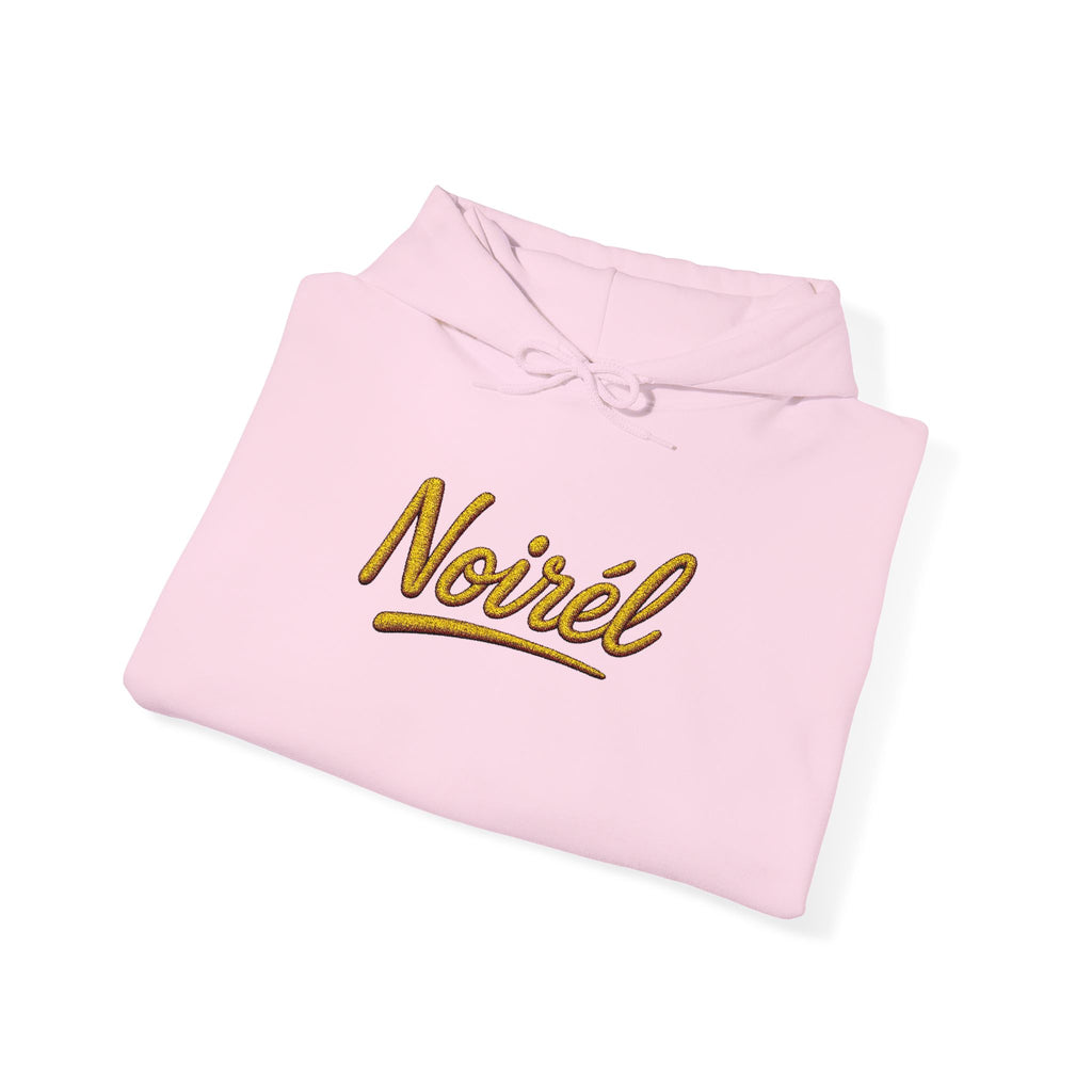 NOIRÉL Script Hoodie – Gold gesticktes Logo