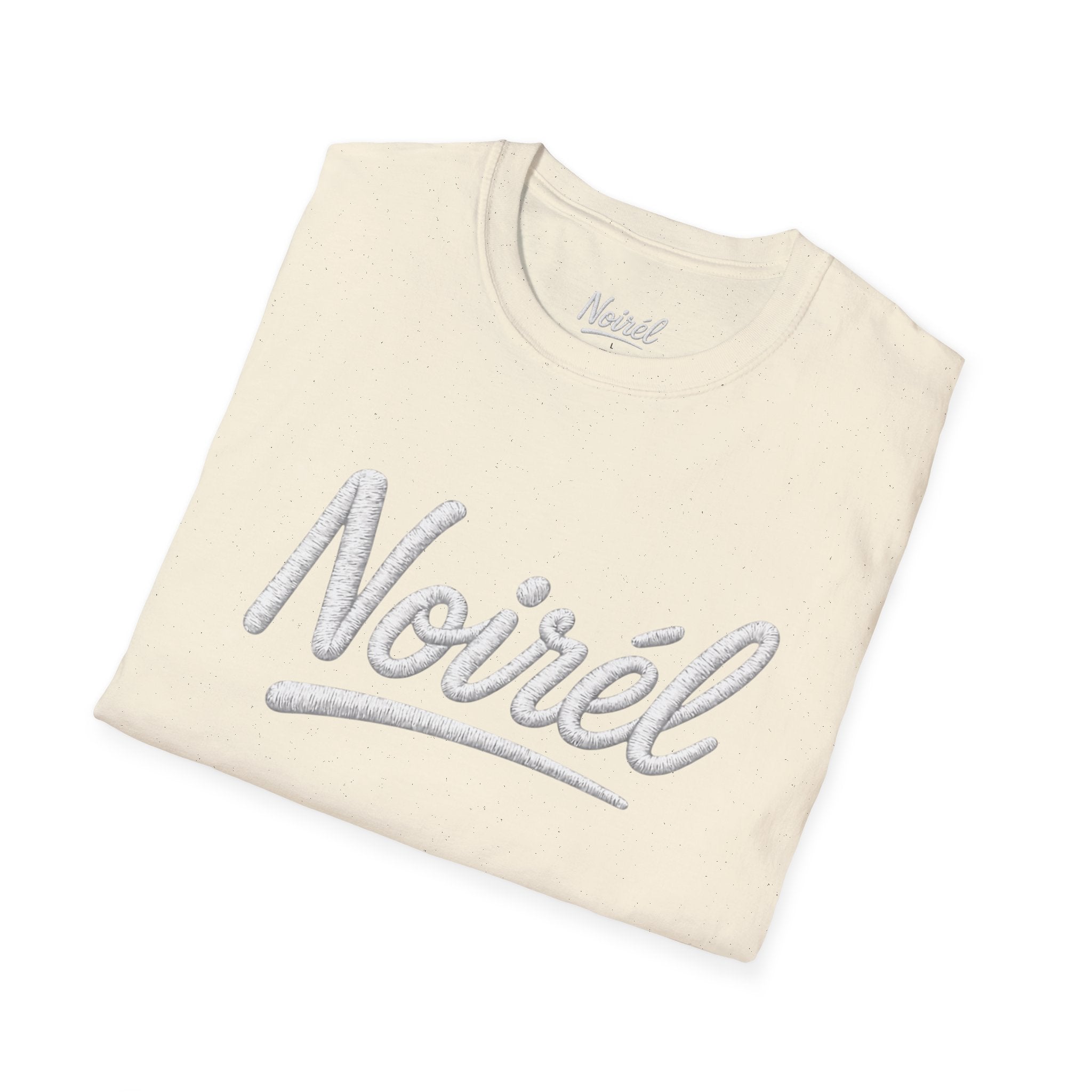 NOIRÉL T-Shirt – White Script Print