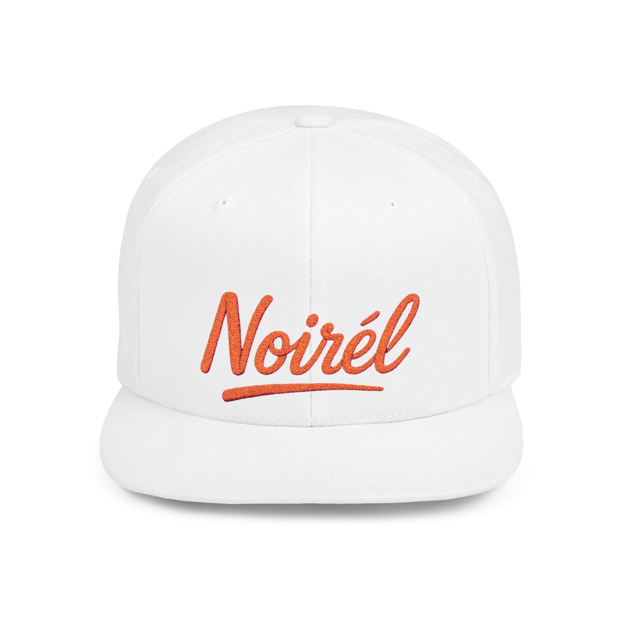 Snapback Hat — Noirél Embroidered Flat Bill Cap
