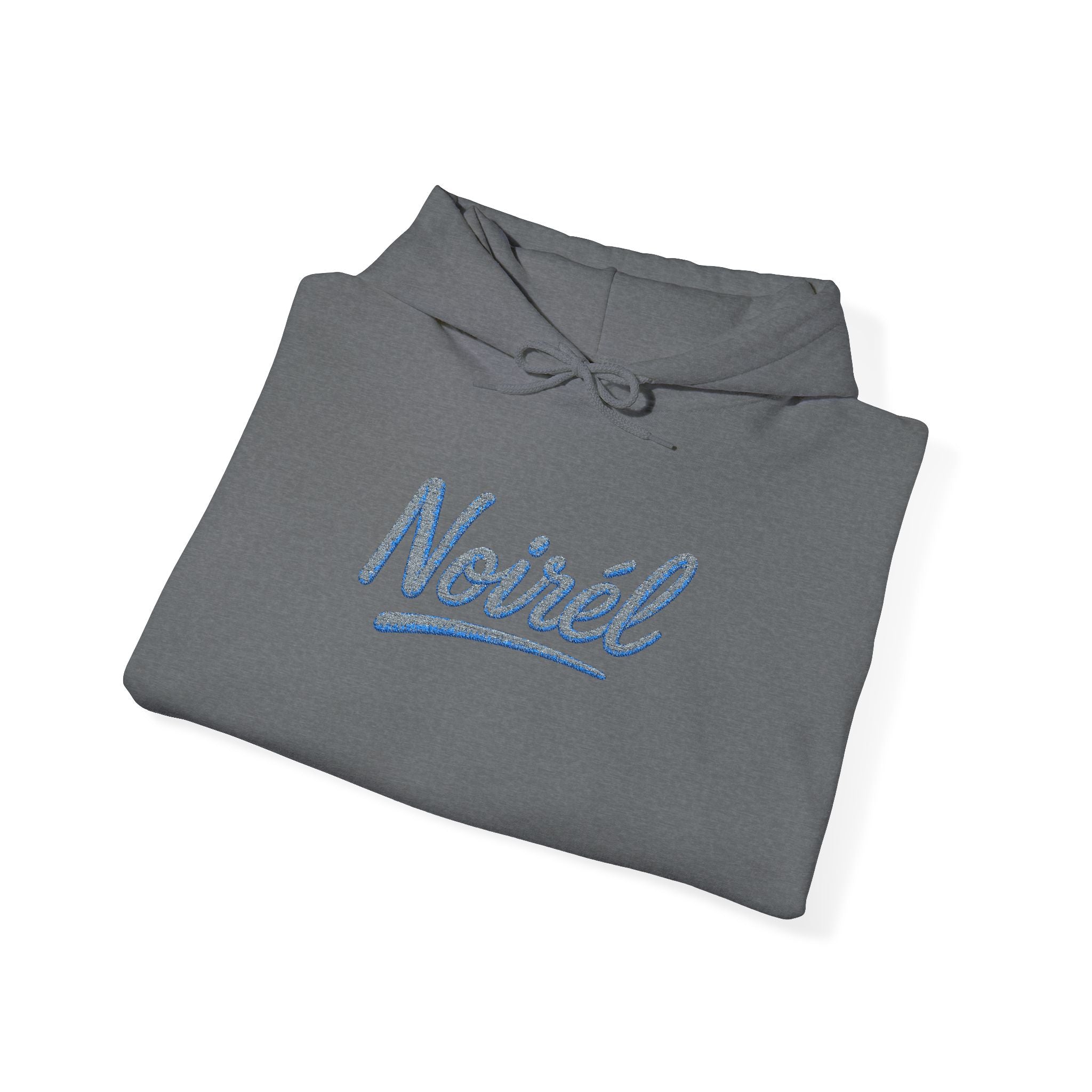 NOIRÉL Script Hoodie – Hellblau gesticktes Logo