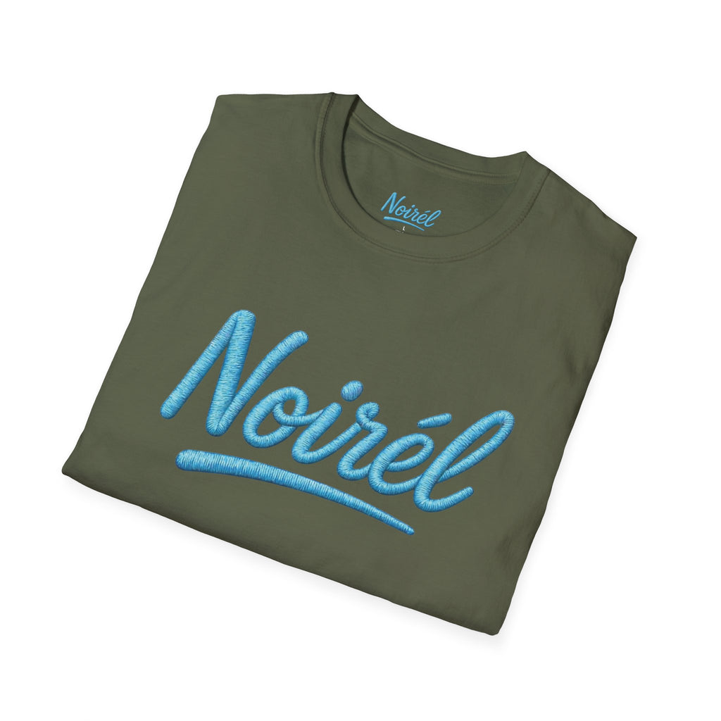 NOIRÉL T-Shirt – Light Blue Script Print