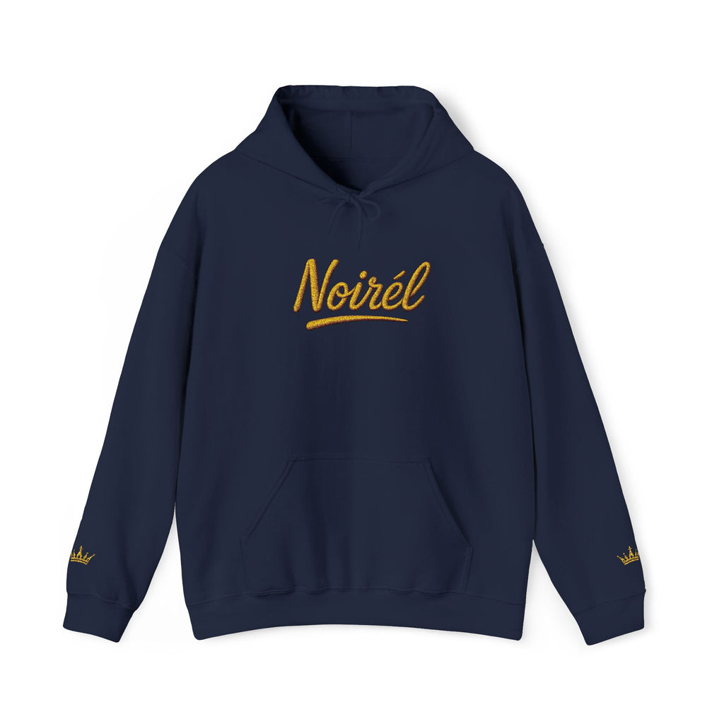 NOIRÉL Script Hoodie – Gold gesticktes Logo