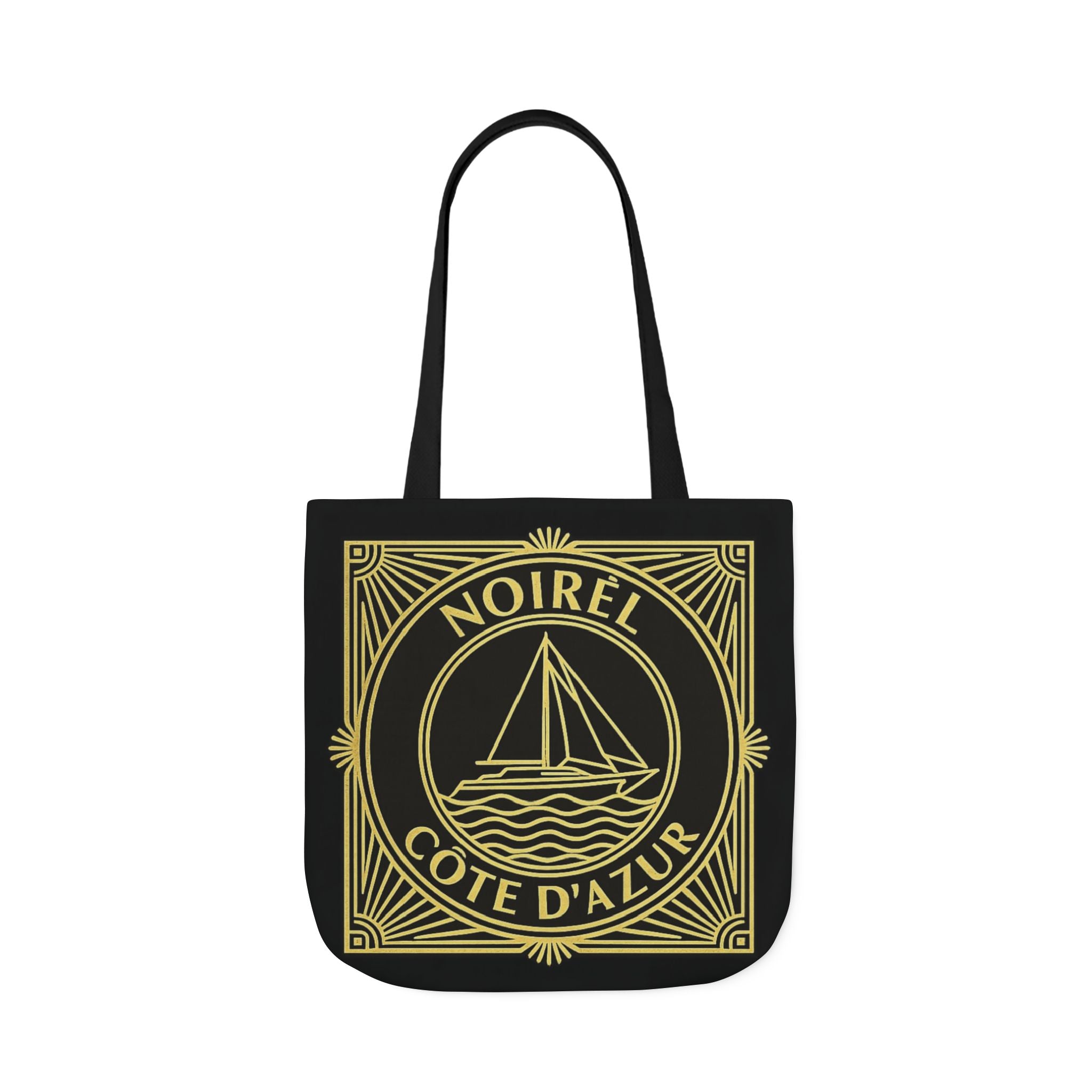 Côte d'Azur Sailboat Canvas Tote — Noirel Vintage Nautical Market Bag