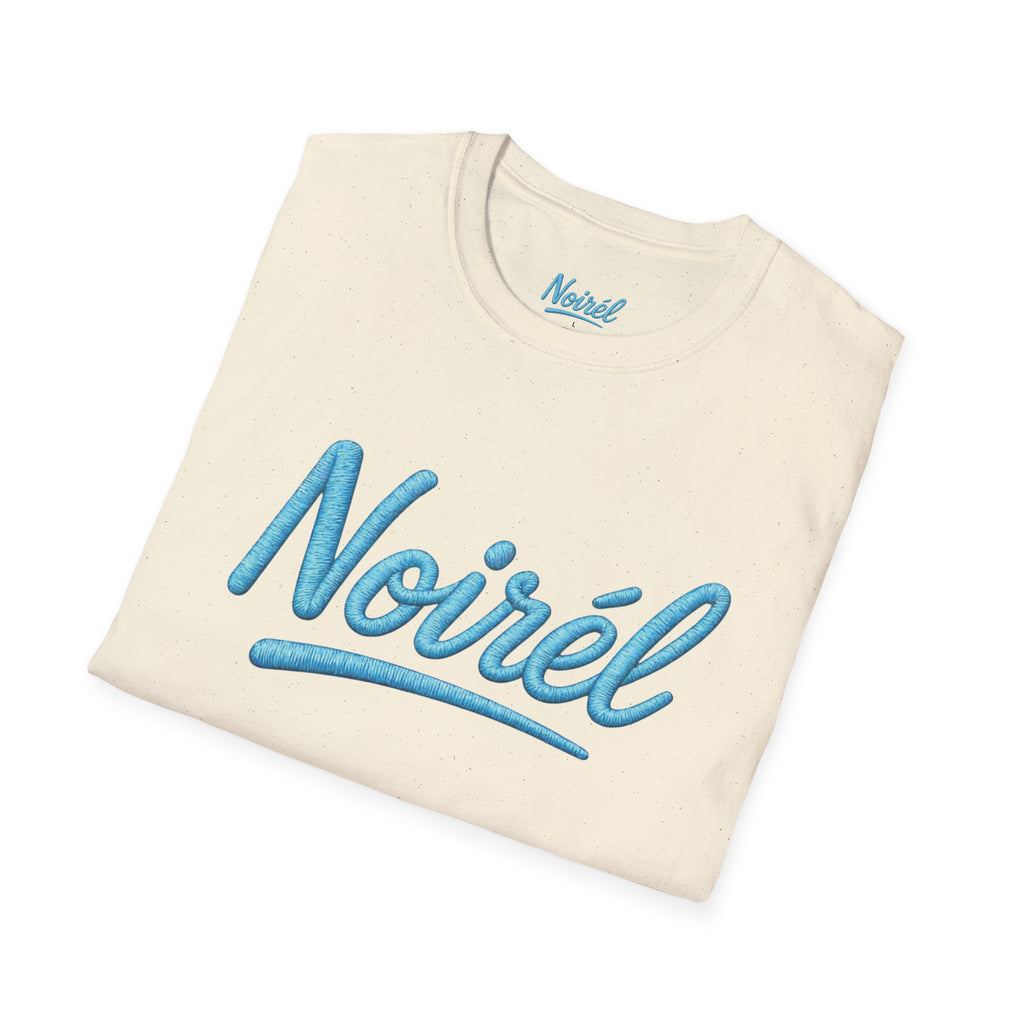 NOIRÉL T-Shirt – Light Blue Script Print