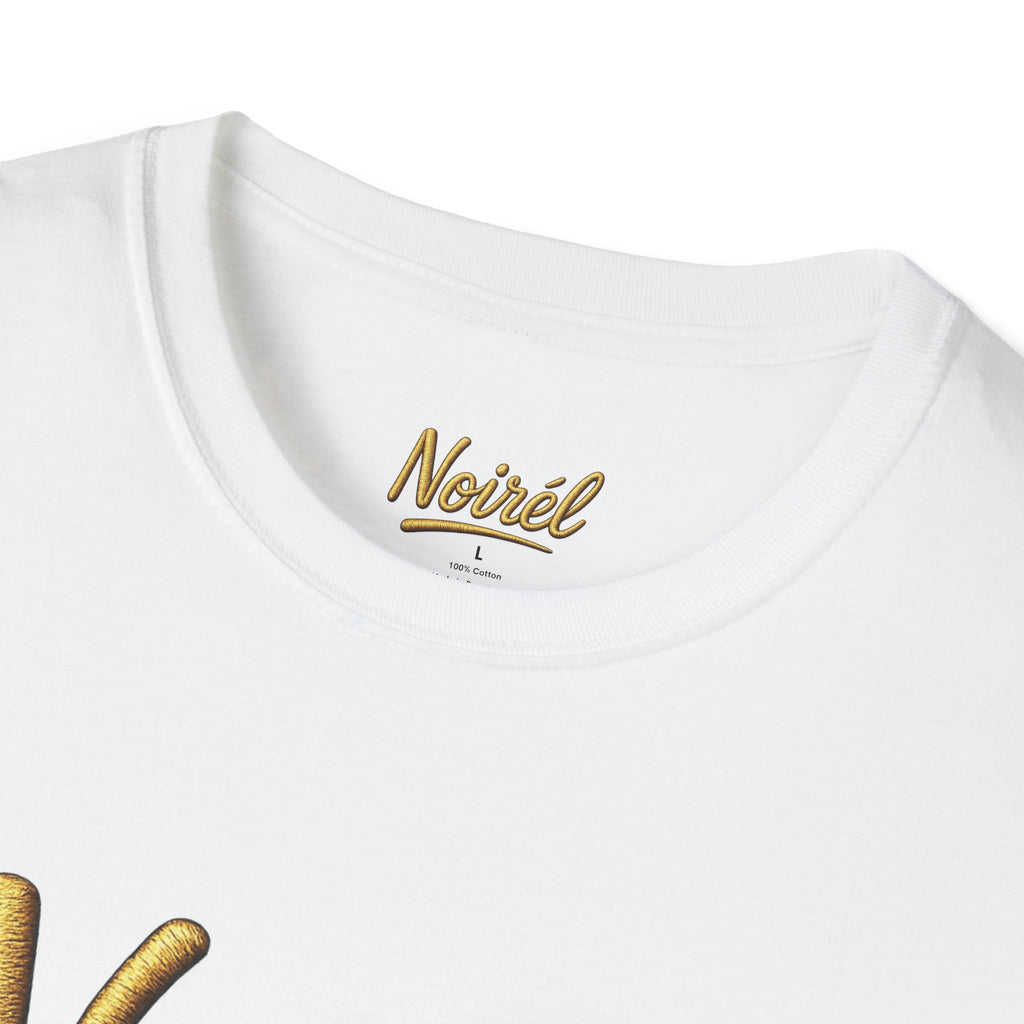 NOIRÉL T-Shirt – Gold Script Print