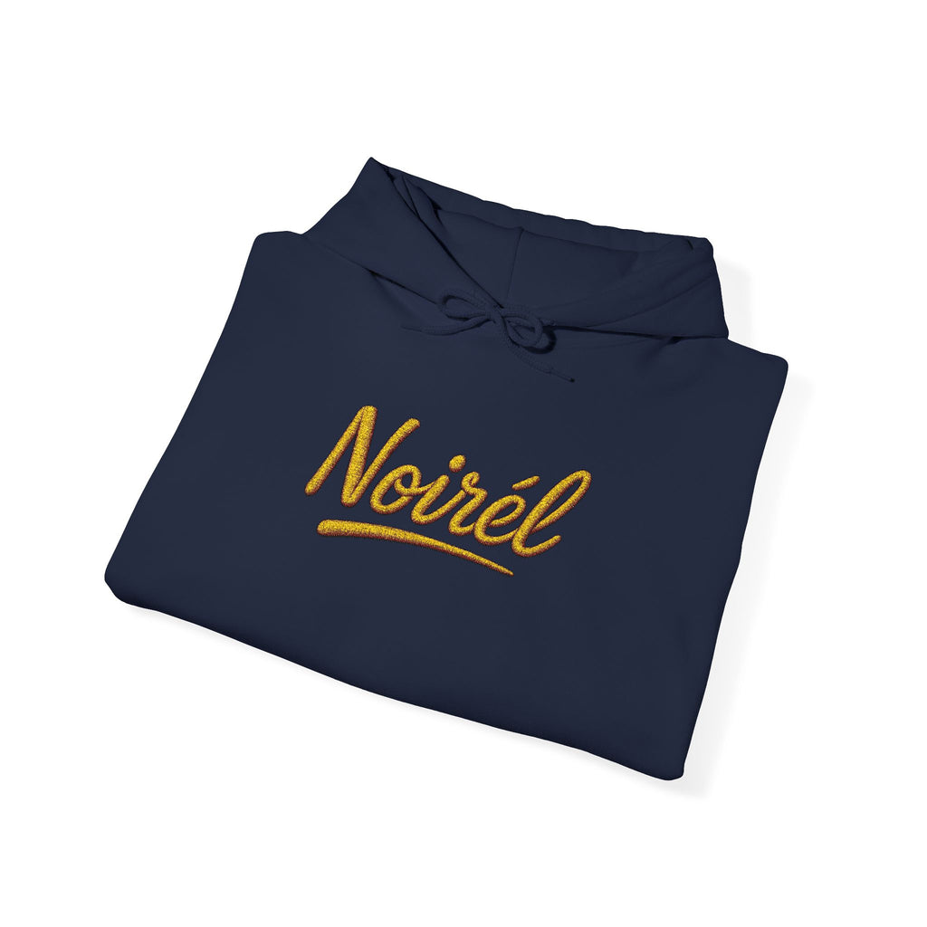 NOIRÉL Script Hoodie – Gold gesticktes Logo