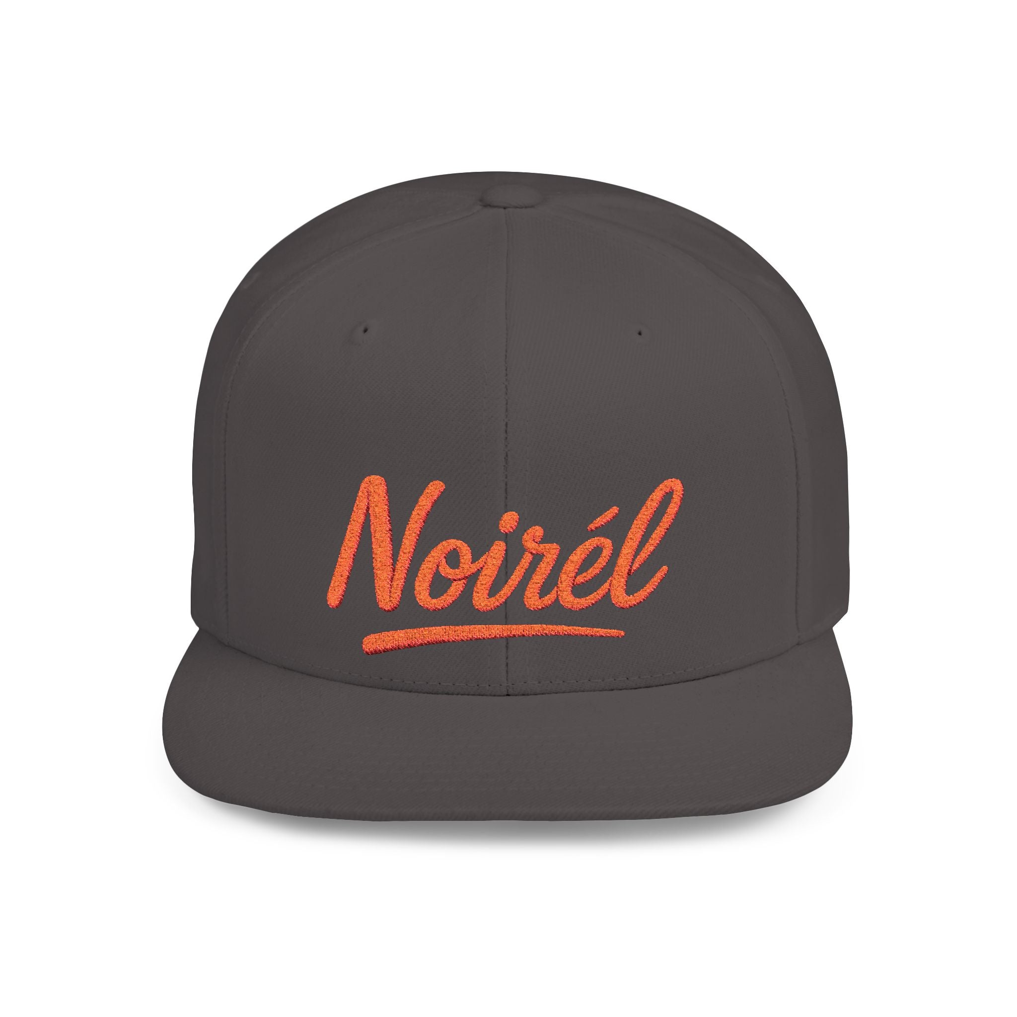 Snapback Hat — Noirél Embroidered Flat Bill Cap