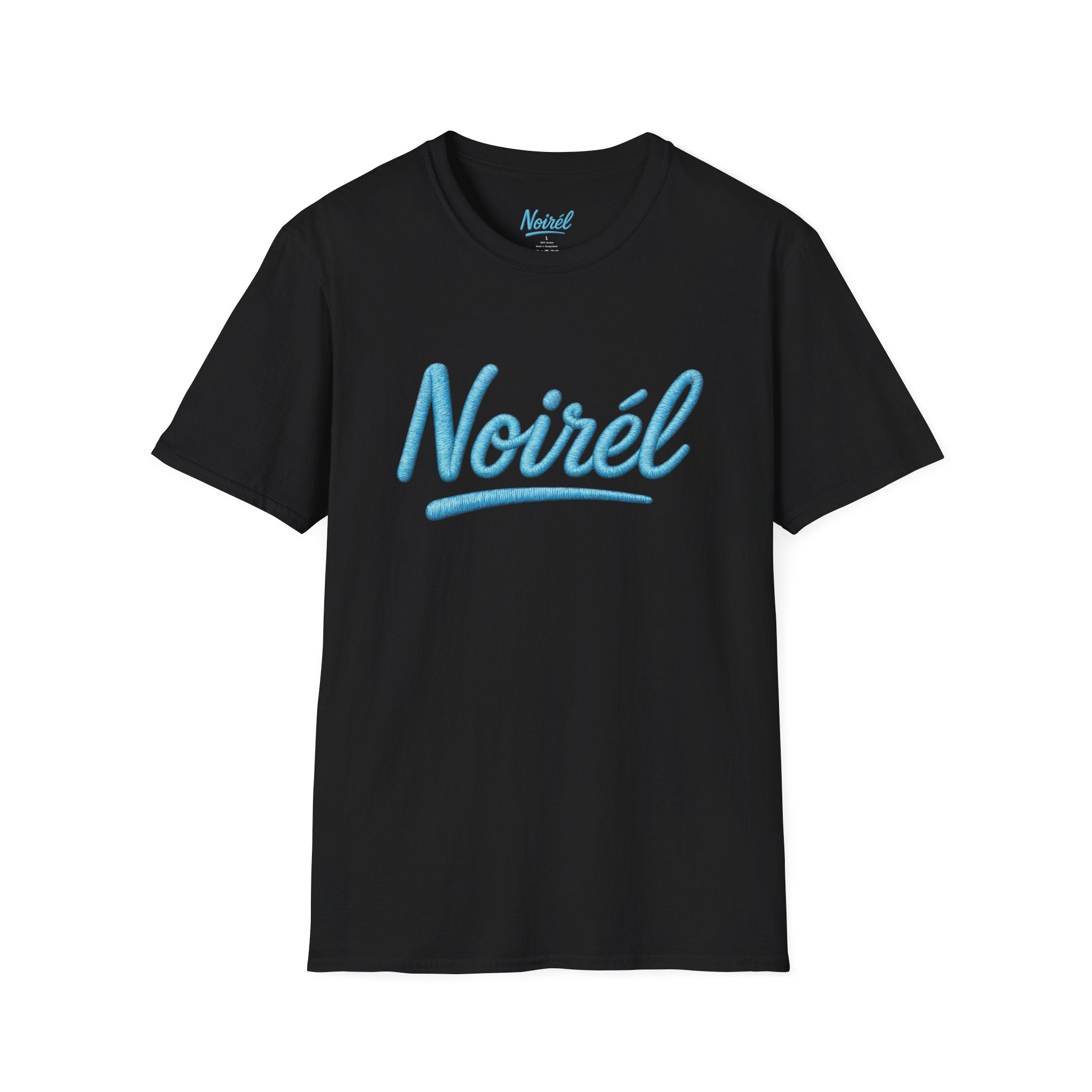 NOIRÉL T-Shirt – Light Blue Script Print