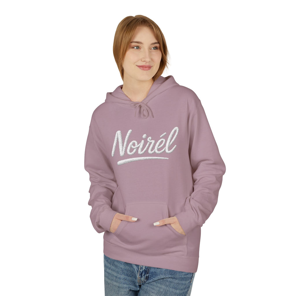 NOIREL Hoodie – white Script Print