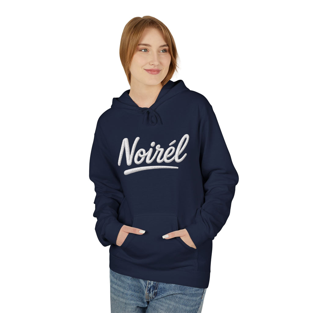 NOIREL Hoodie – white Script Print
