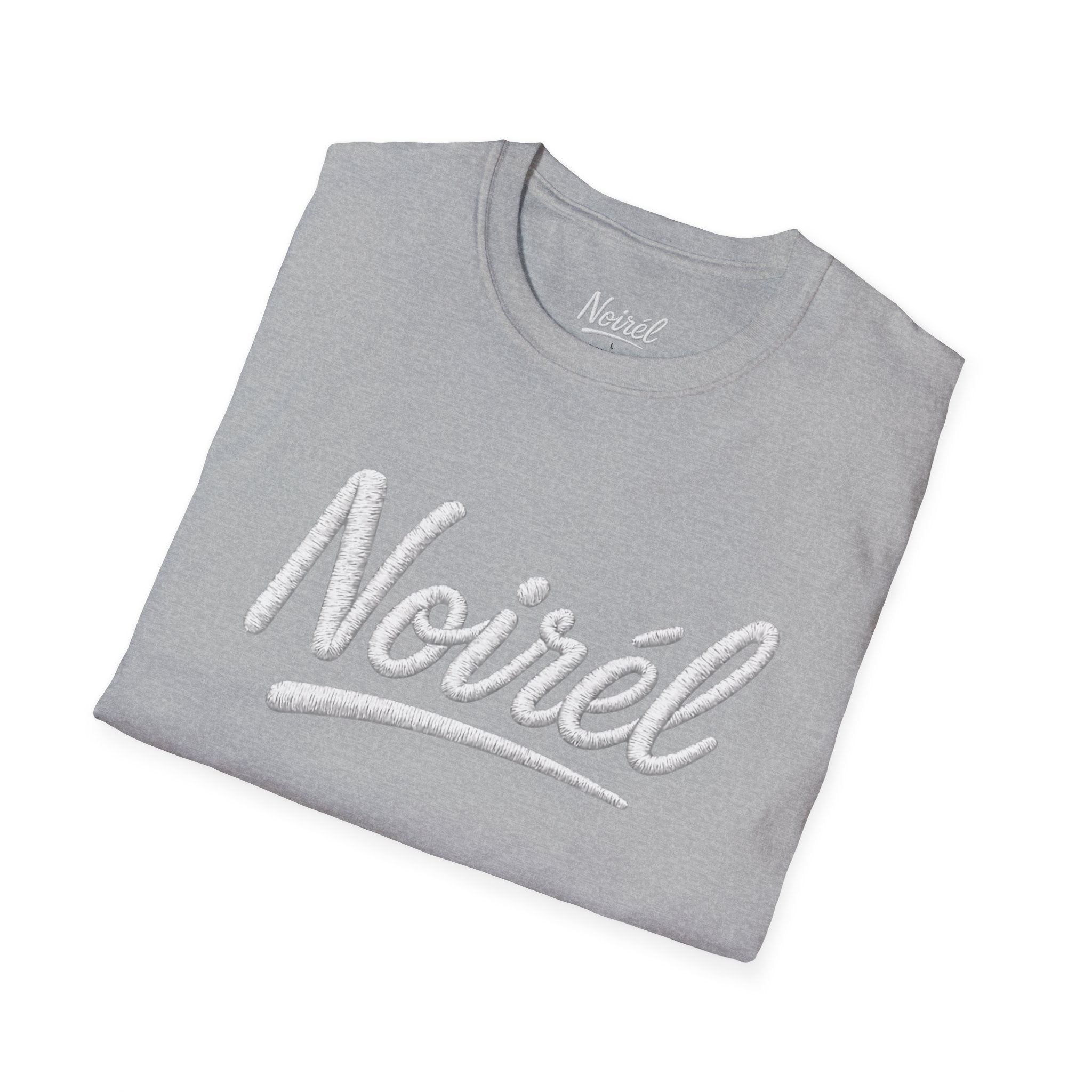 NOIRÉL T-Shirt – White Script Print