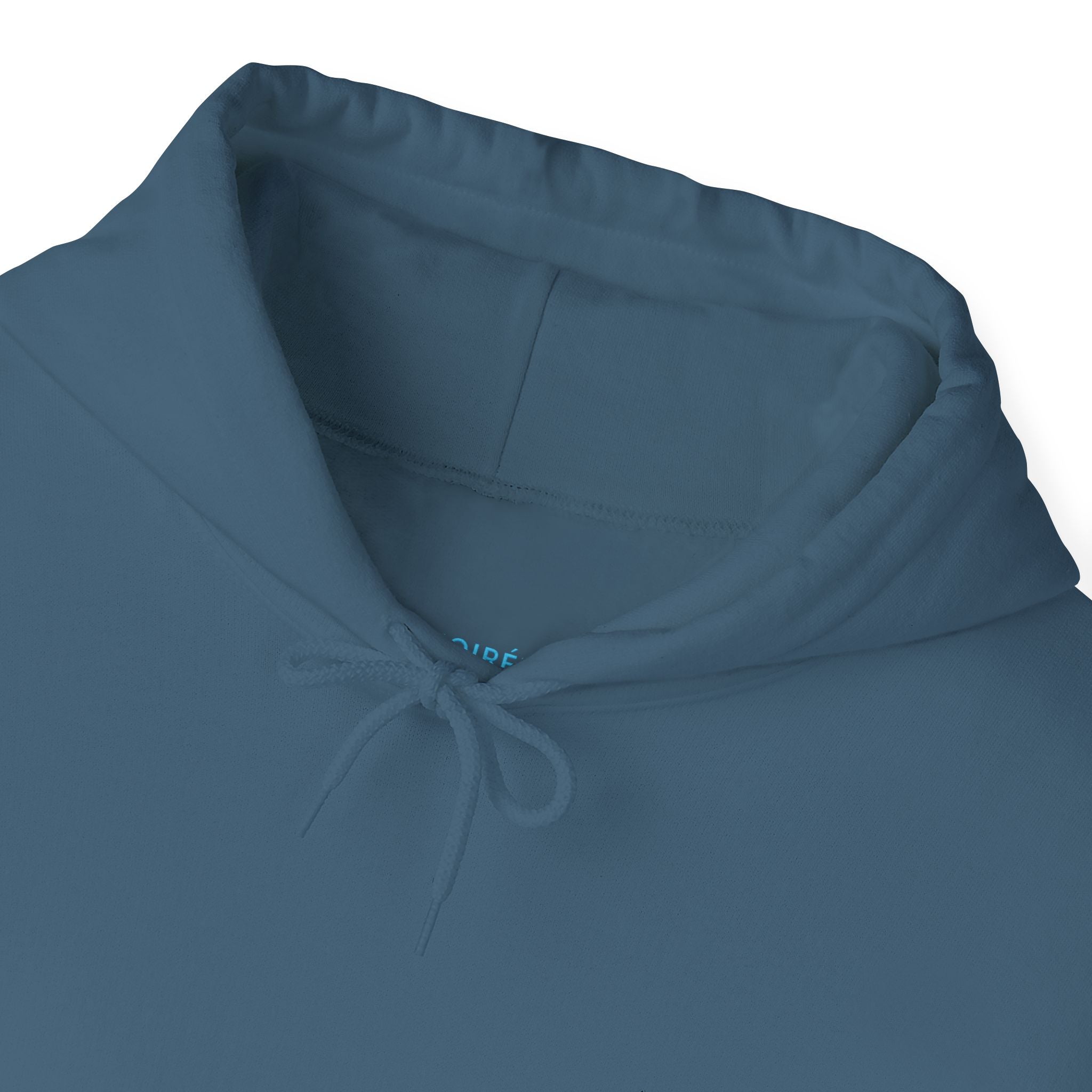 NOIRÉL Script Hoodie – Hellblau gesticktes Logo
