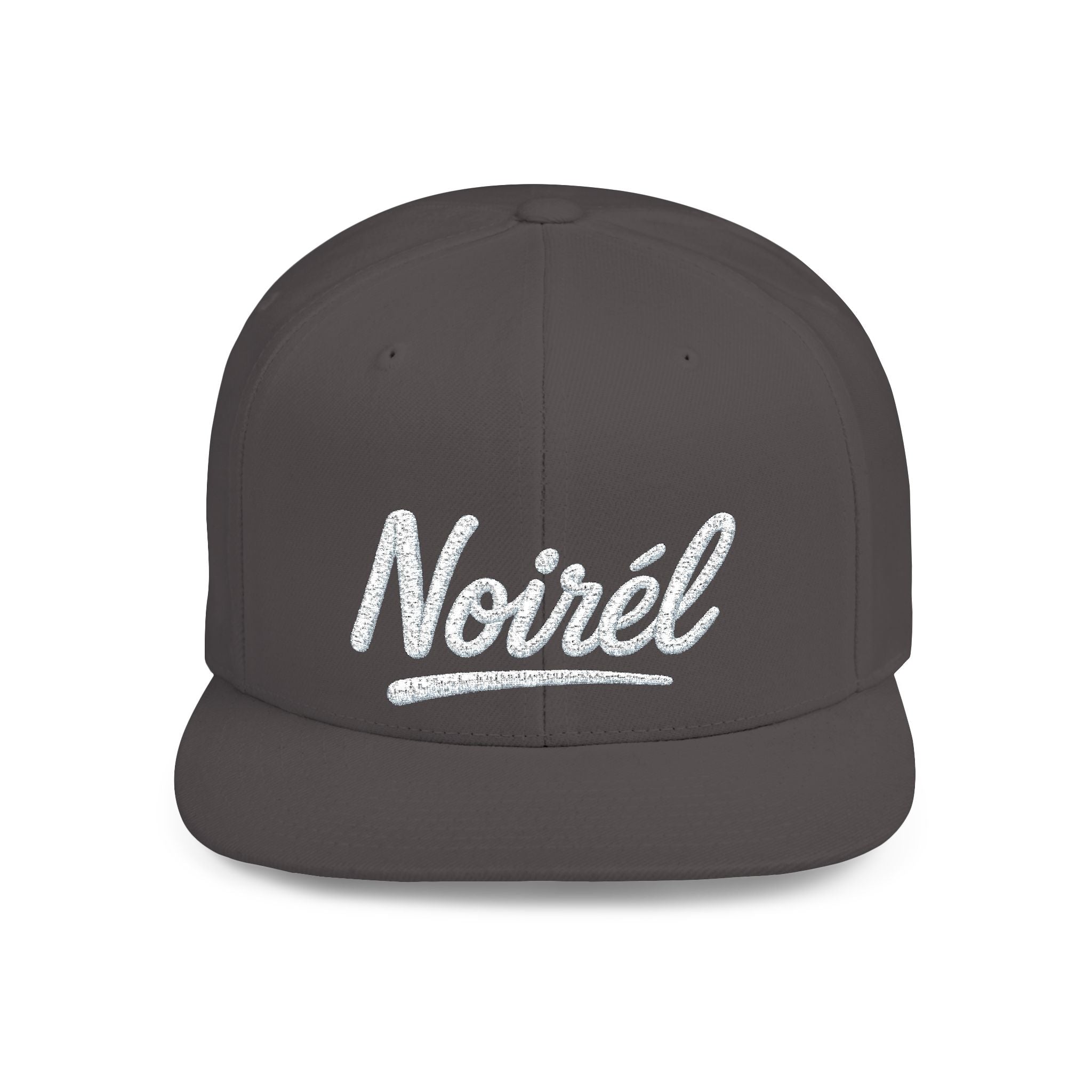 Snapback Hat — 'Nohel' Script Flat-Bill Baseball Cap