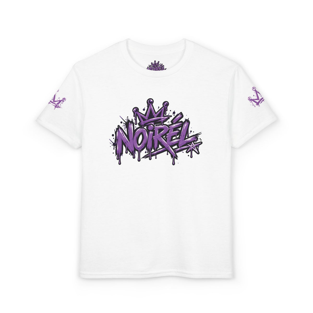 Noirel Kinder T-Shirt – „Dream. Create. Inspire.“ Graffiti Crown Tee