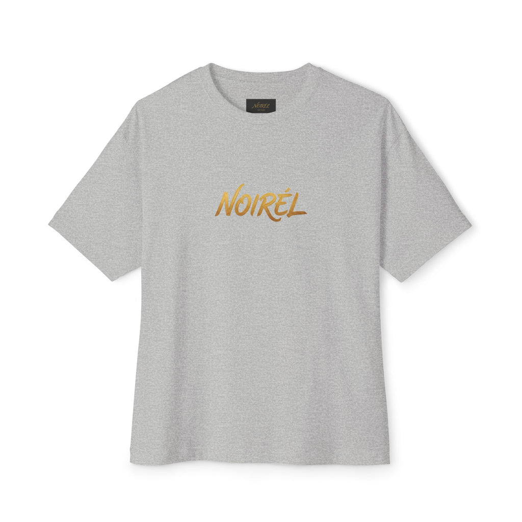 Timeless Rebellion Boxy Tee — "Noirél" Script White Oversized T‑Shirt