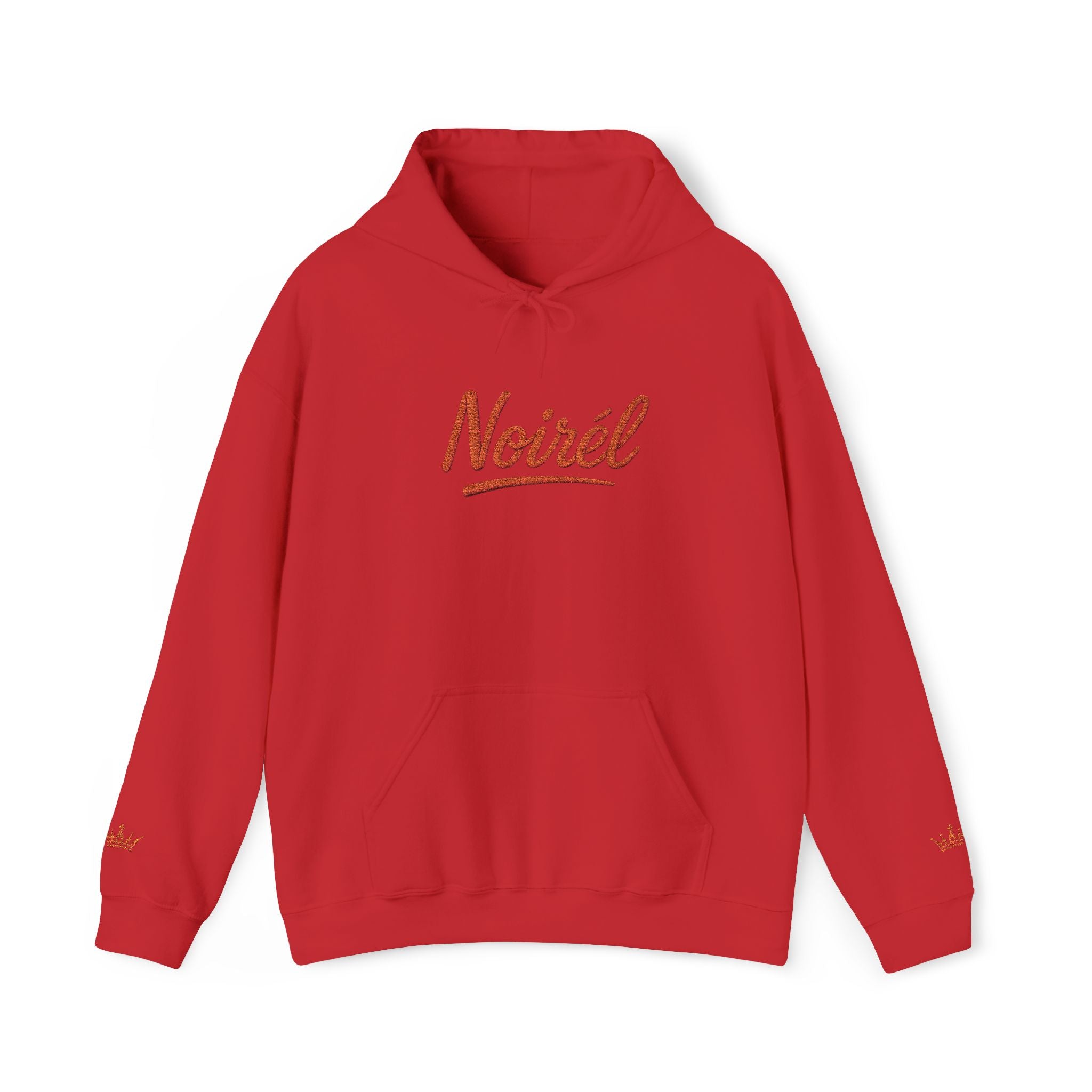 NOIRÉL Script Hoodie – Orange gesticktes Logo
