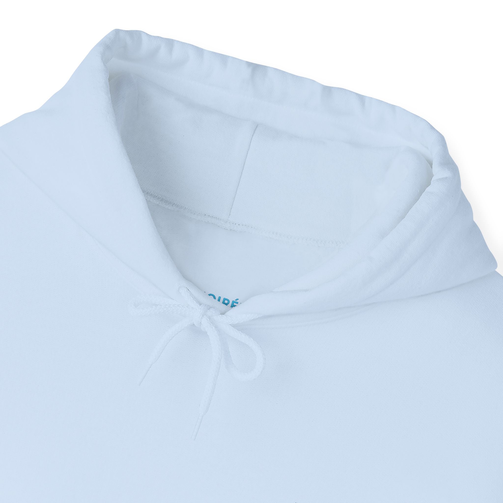 NOIRÉL Script Hoodie – Hellblau gesticktes Logo