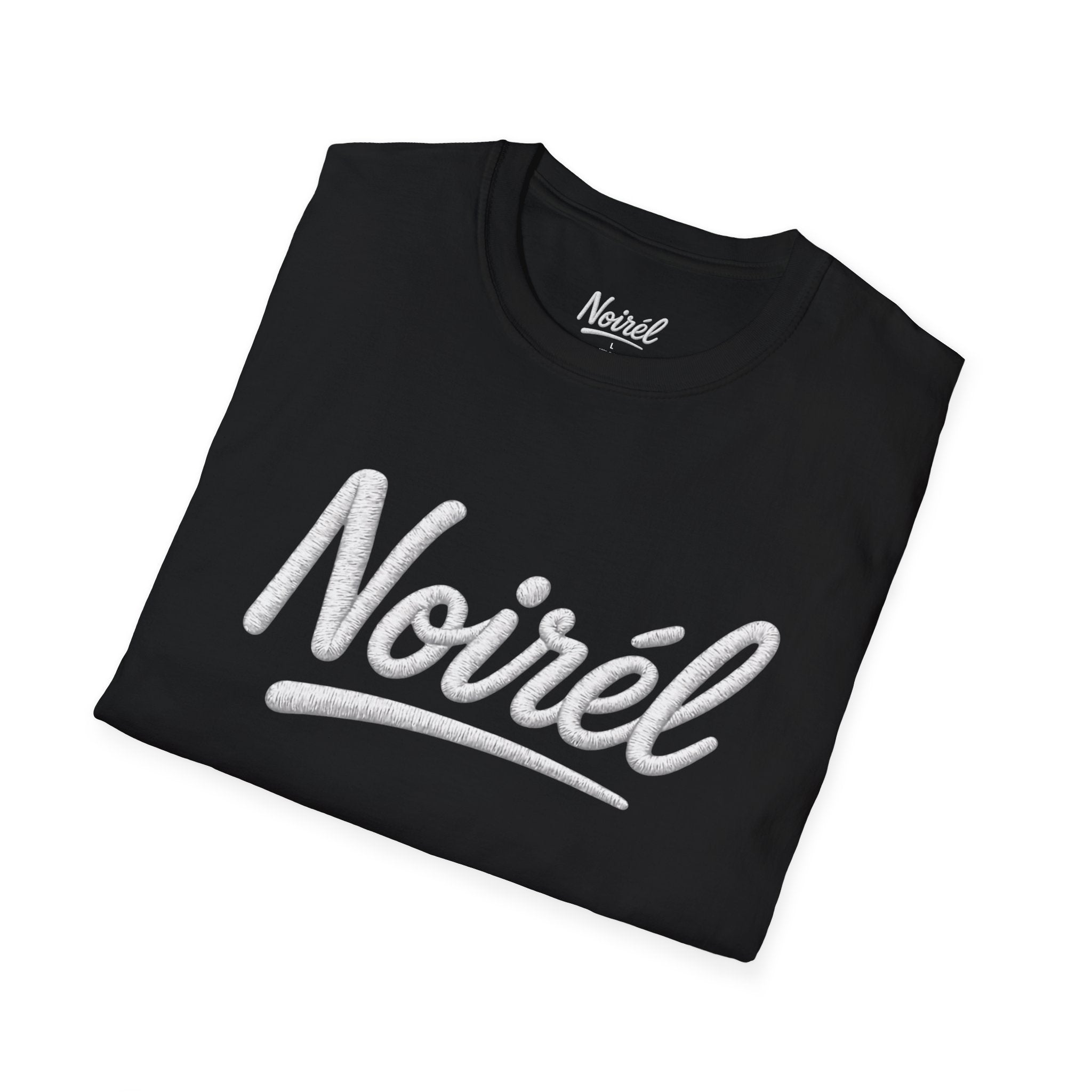 NOIRÉL T-Shirt – White Script Print