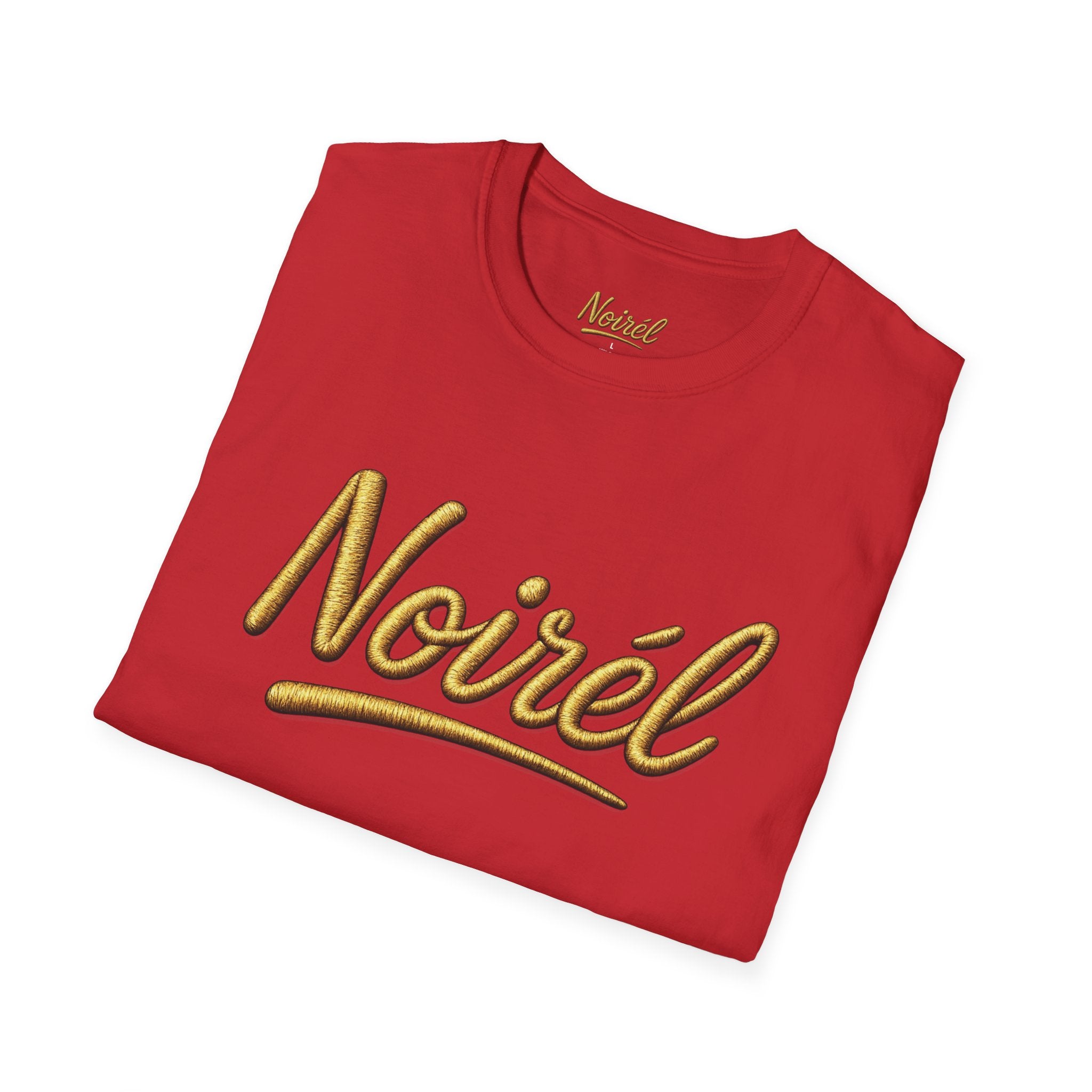 NOIRÉL T-Shirt – Gold Script Print