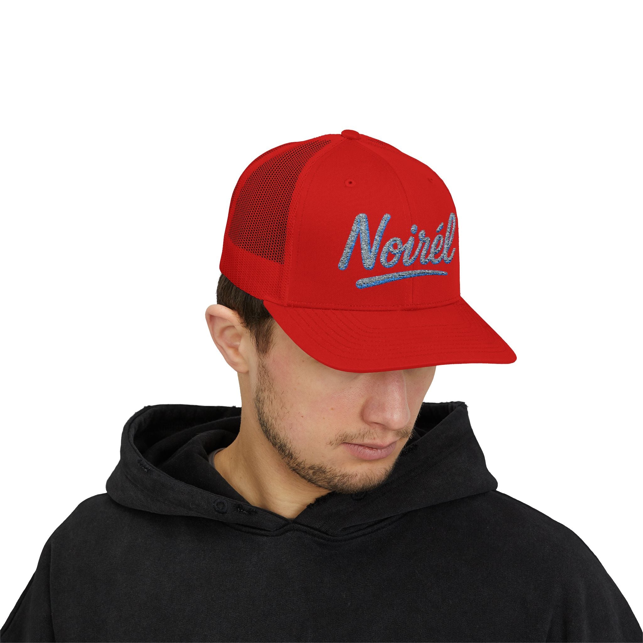NOIRÉL Trucker Cap – Light Blue Script