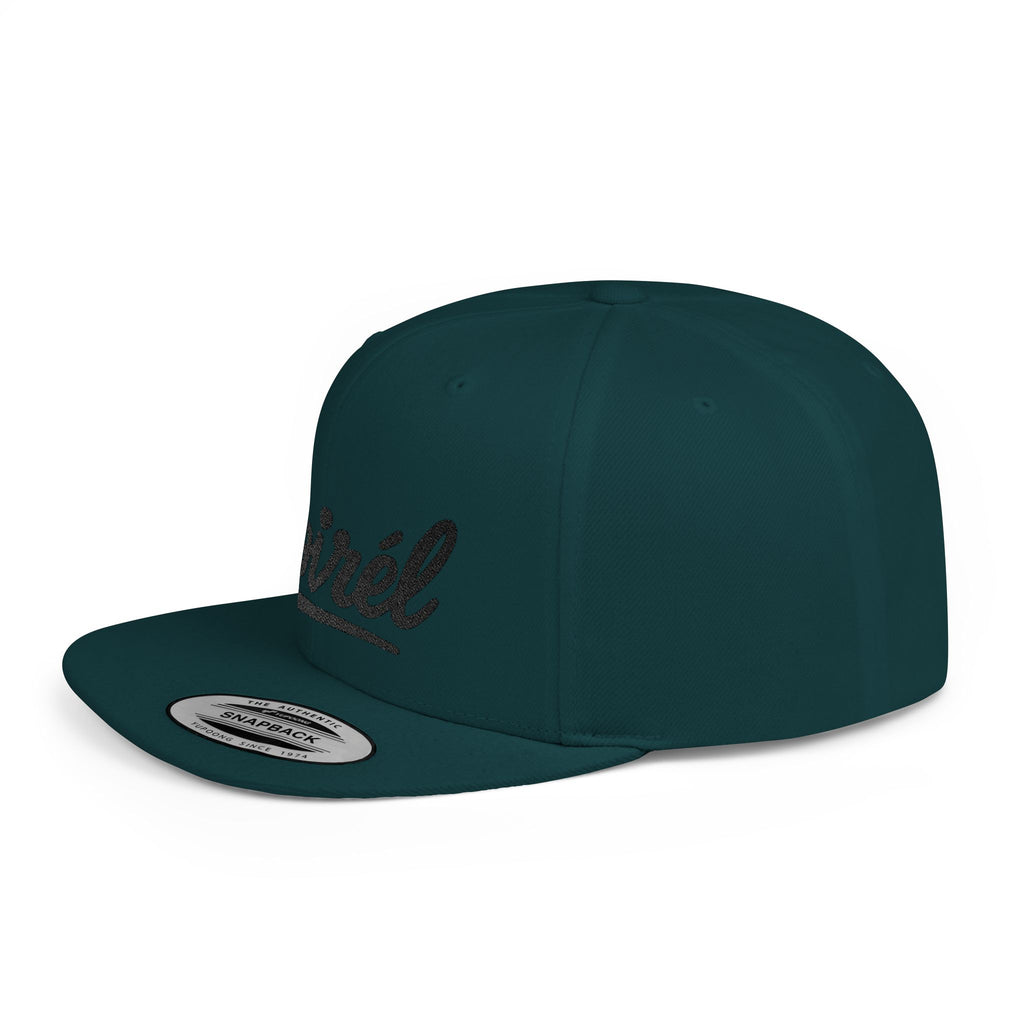 NOIRÉL Snapback – Black Script Flat Bill