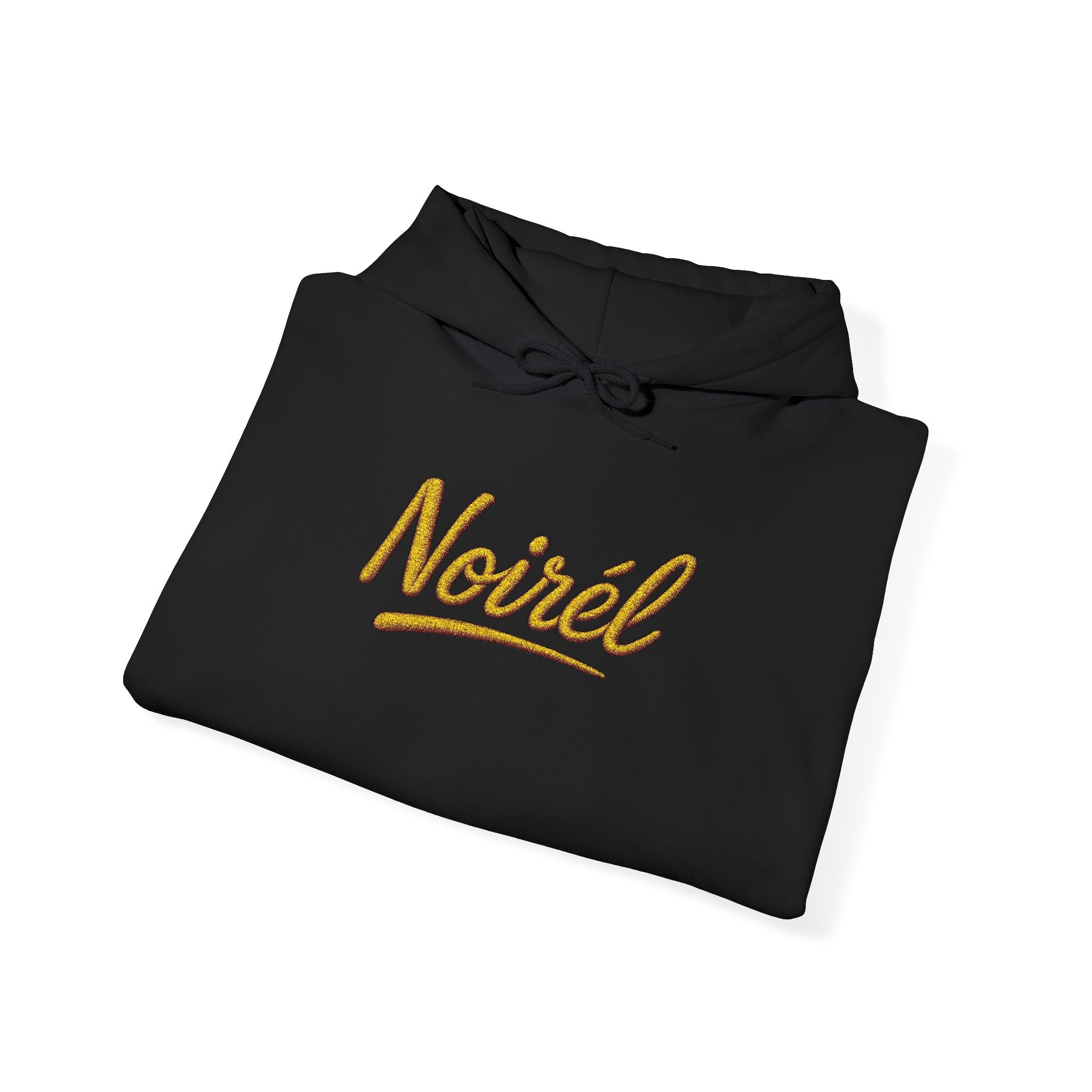 NOIRÉL Script Hoodie – Gold gesticktes Logo