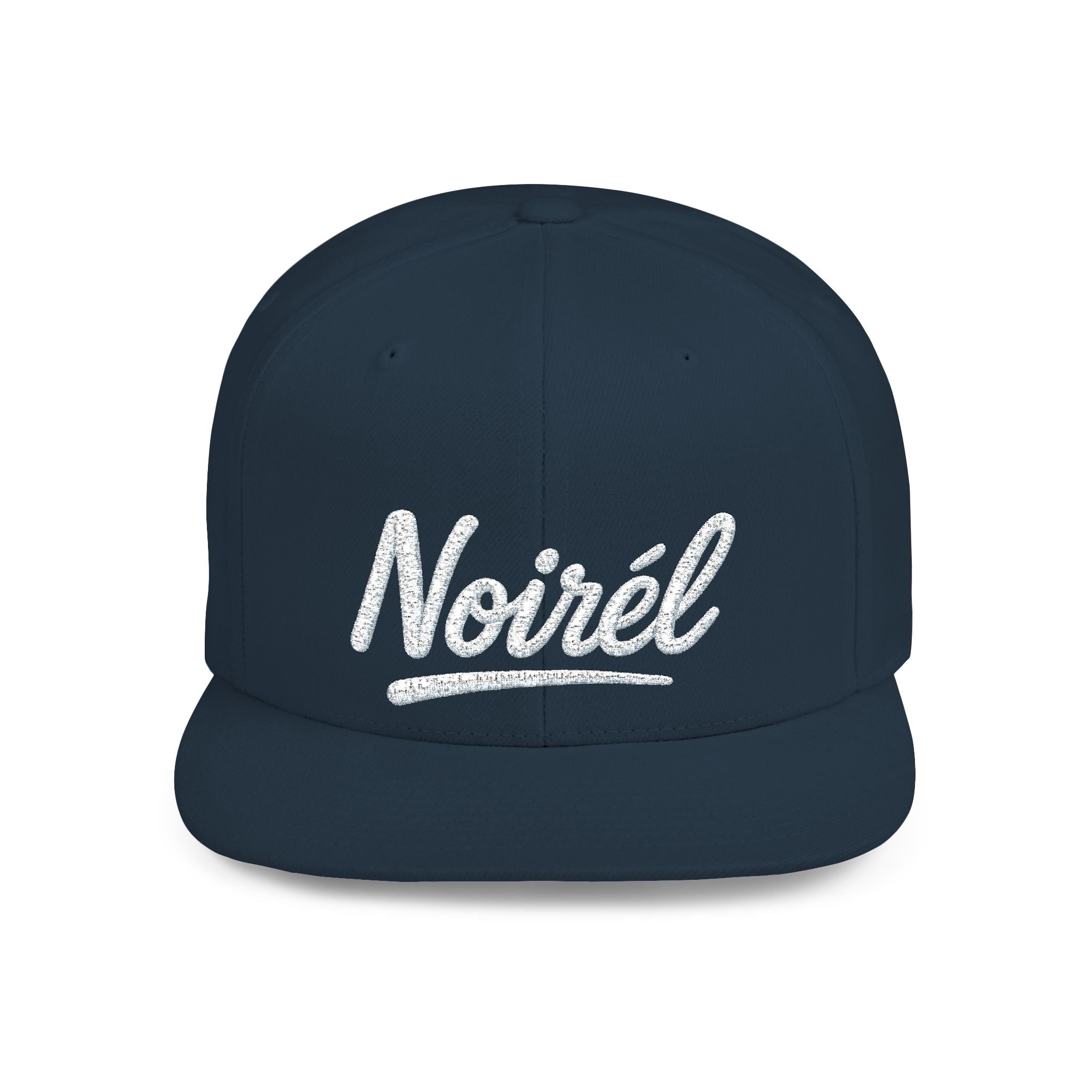 Snapback Hat — 'Nohel' Script Flat-Bill Baseball Cap