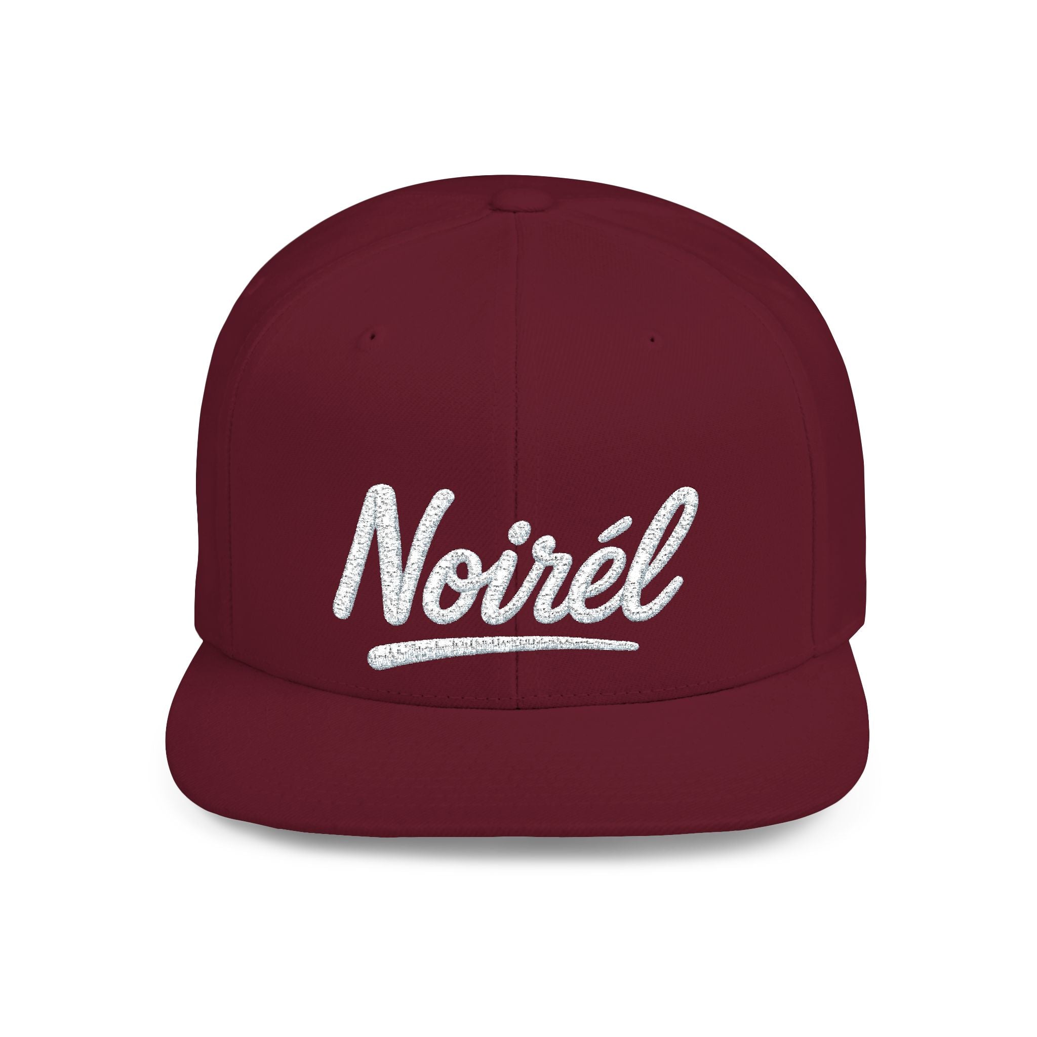 Snapback Hat — 'Nohel' Script Flat-Bill Baseball Cap
