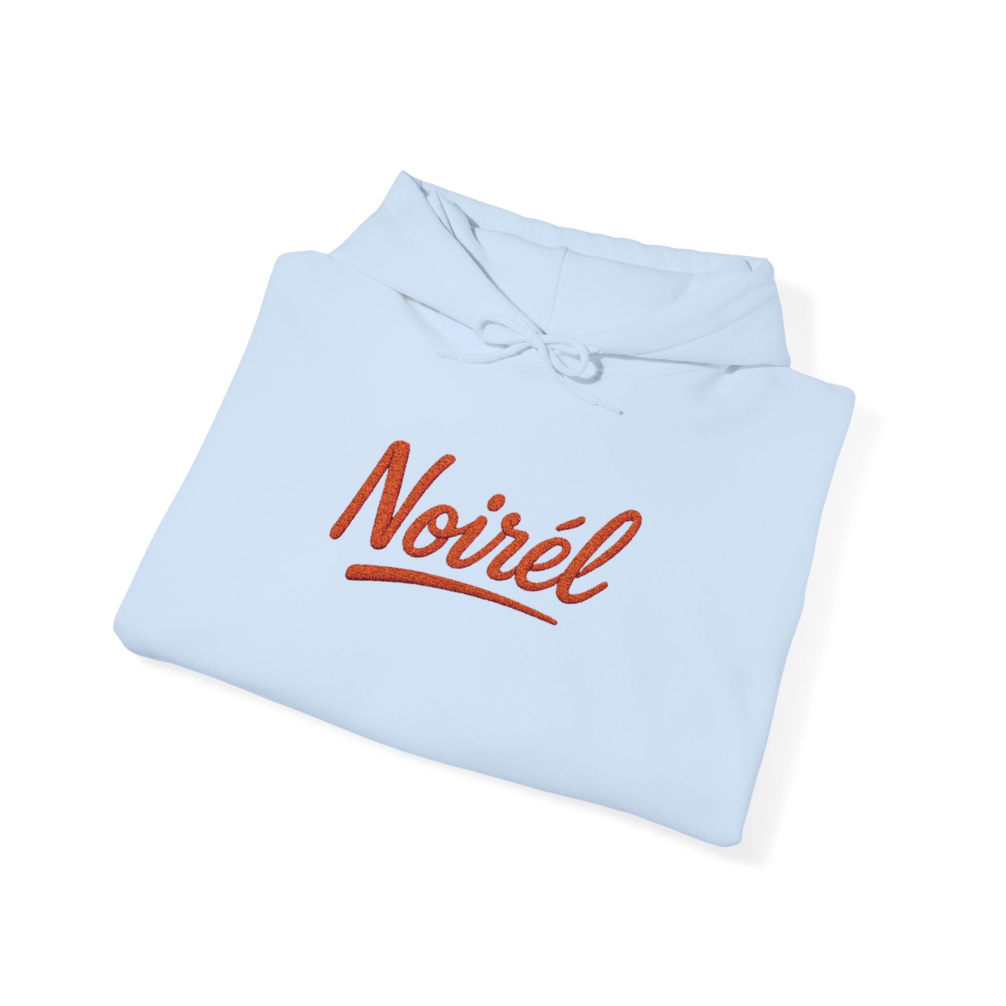 NOIRÉL Script Hoodie – Orange gesticktes Logo