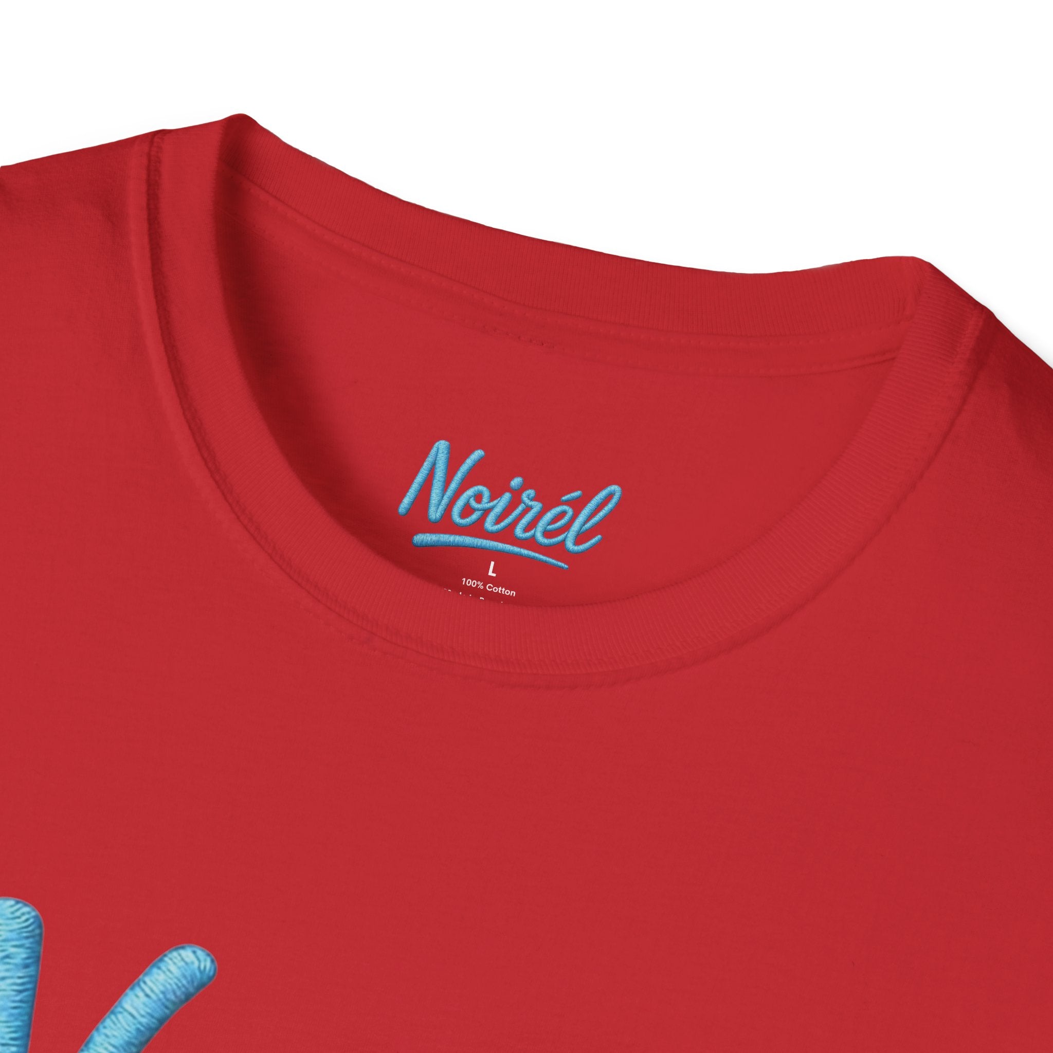 NOIRÉL T-Shirt – Light Blue Script Print