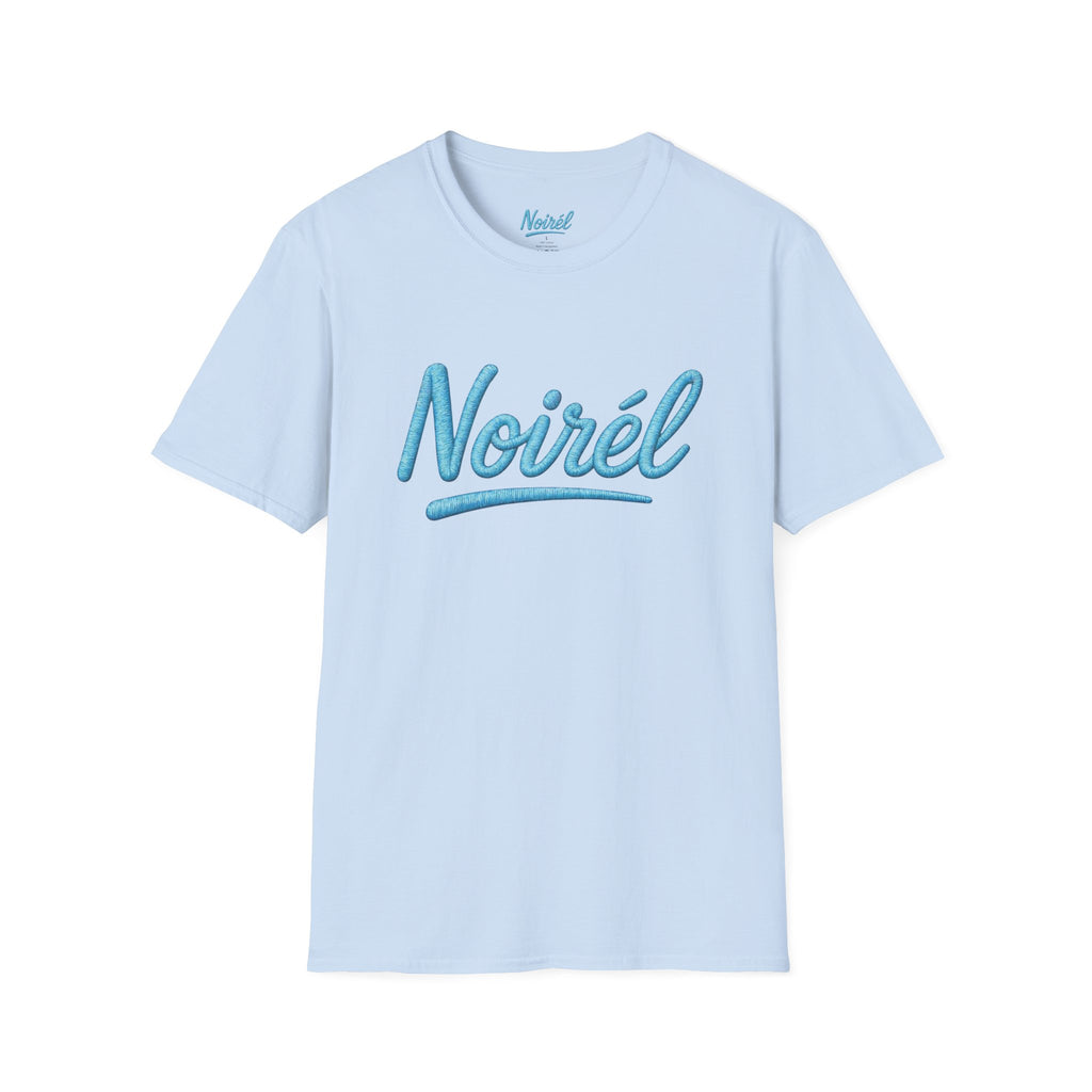 NOIRÉL T-Shirt – Light Blue Script Print