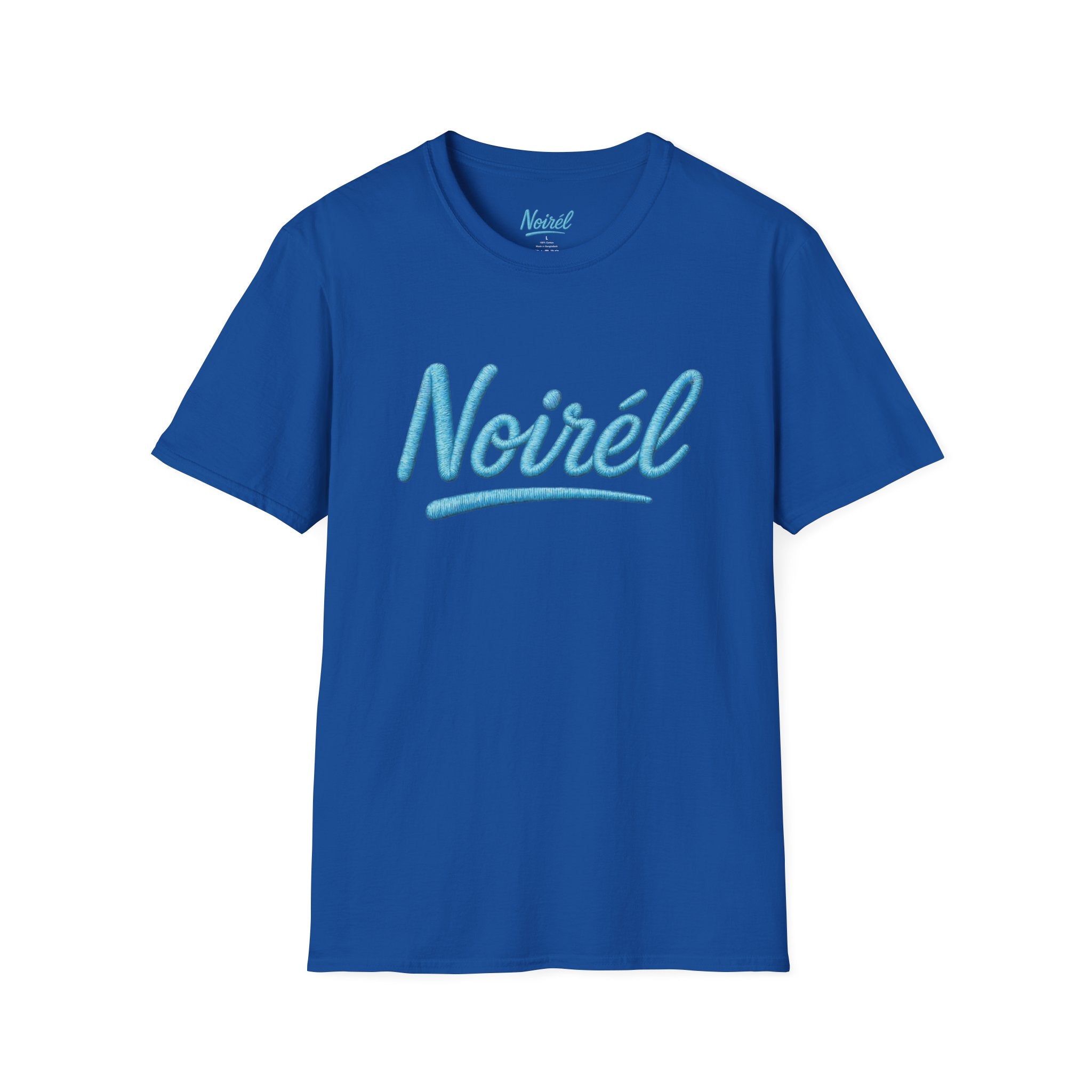 NOIRÉL T-Shirt – Light Blue Script Print