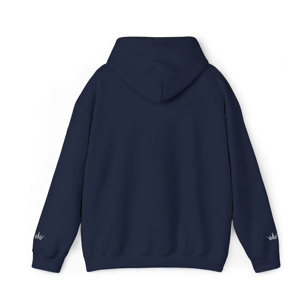 NOIRÉL Script Hoodie – Weiß gesticktes Logo