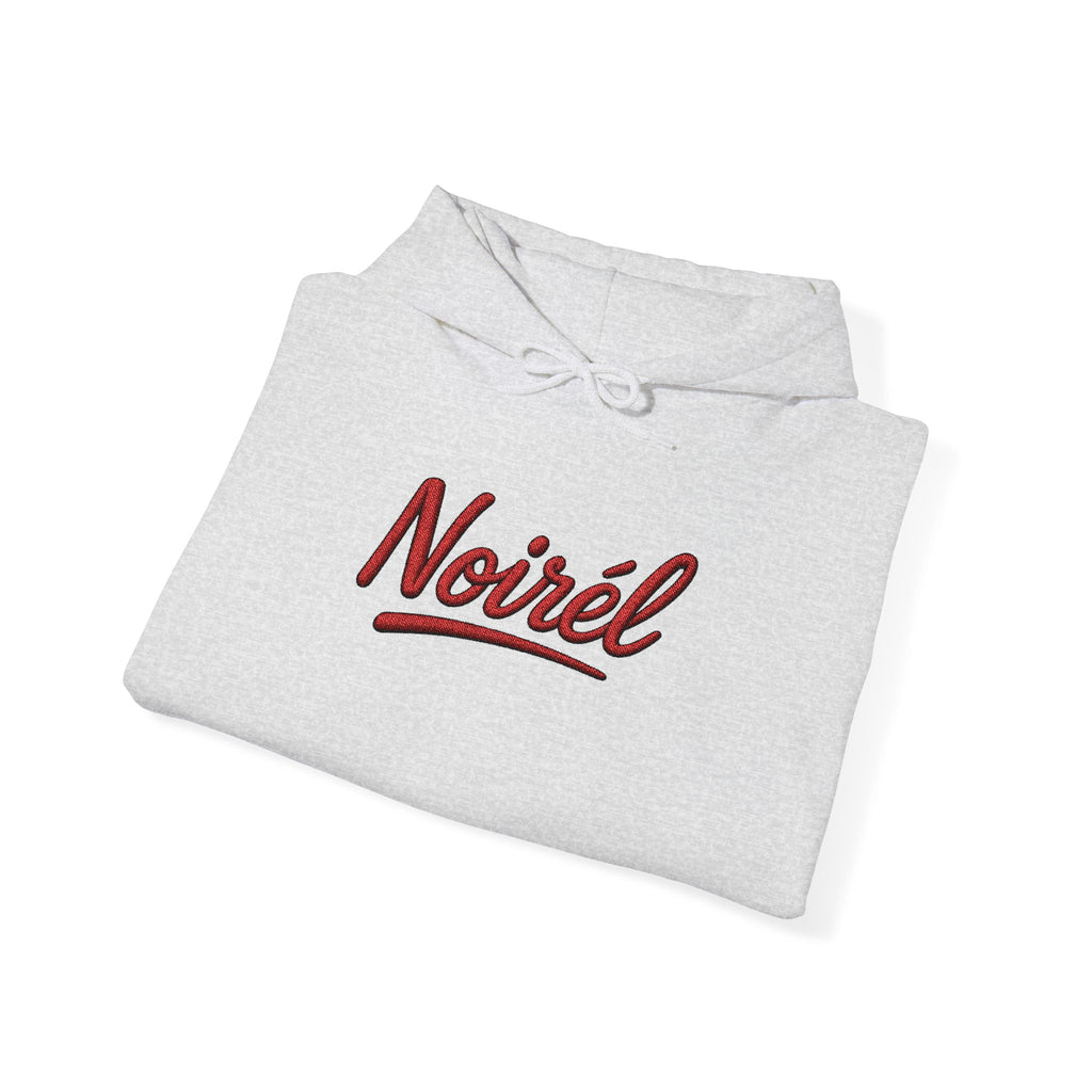 NOIRÉL Script Hoodie – Rot gesticktes Logo
