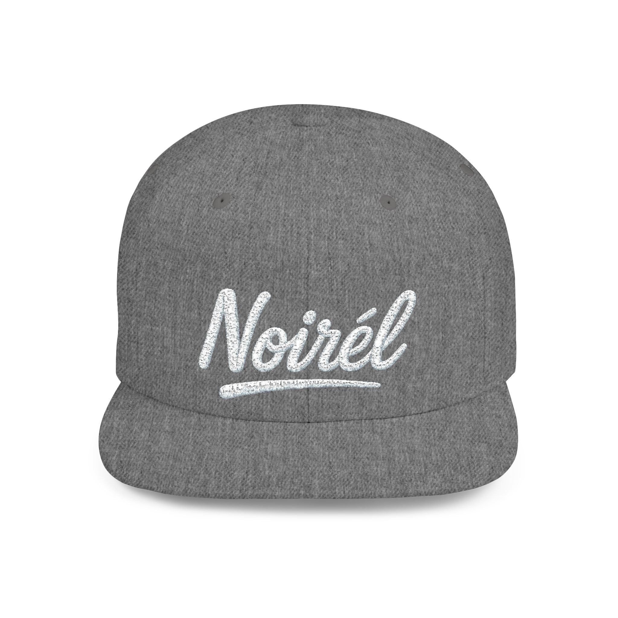 Snapback Hat — 'Nohel' Script Flat-Bill Baseball Cap