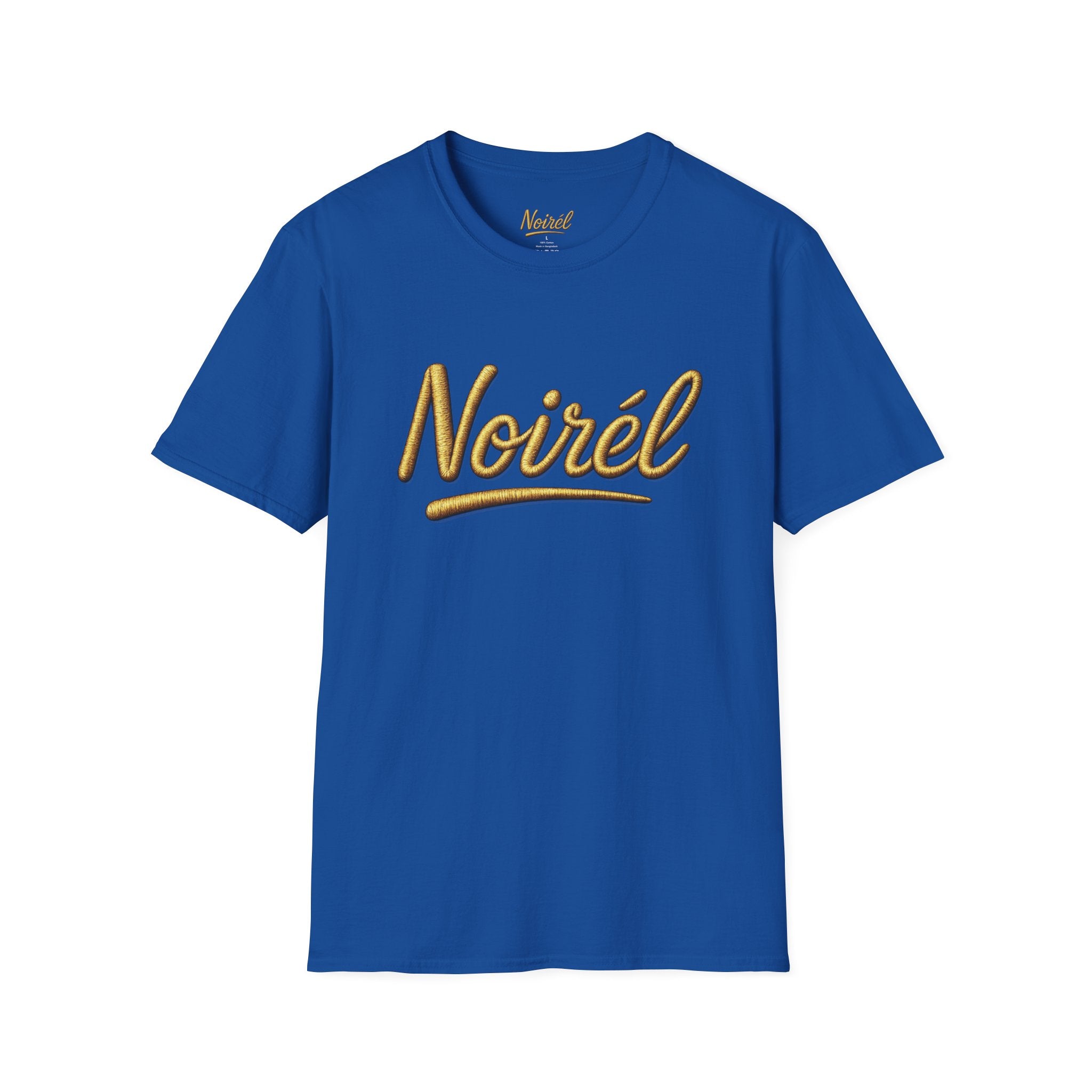 T-Shirt — 'Noirél' Gold Script Logo Tee