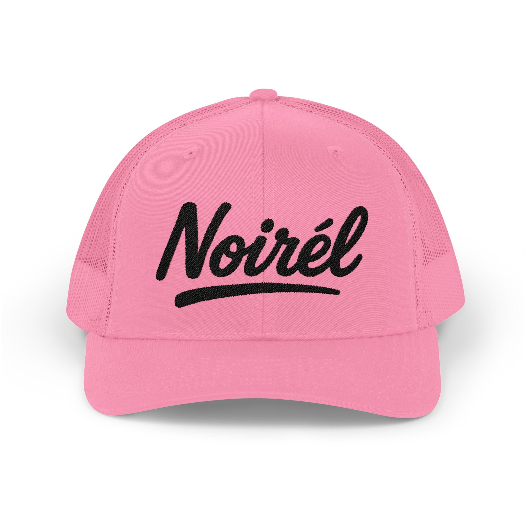 Noirél Trucker Cap — Retro Script Snapback Hat