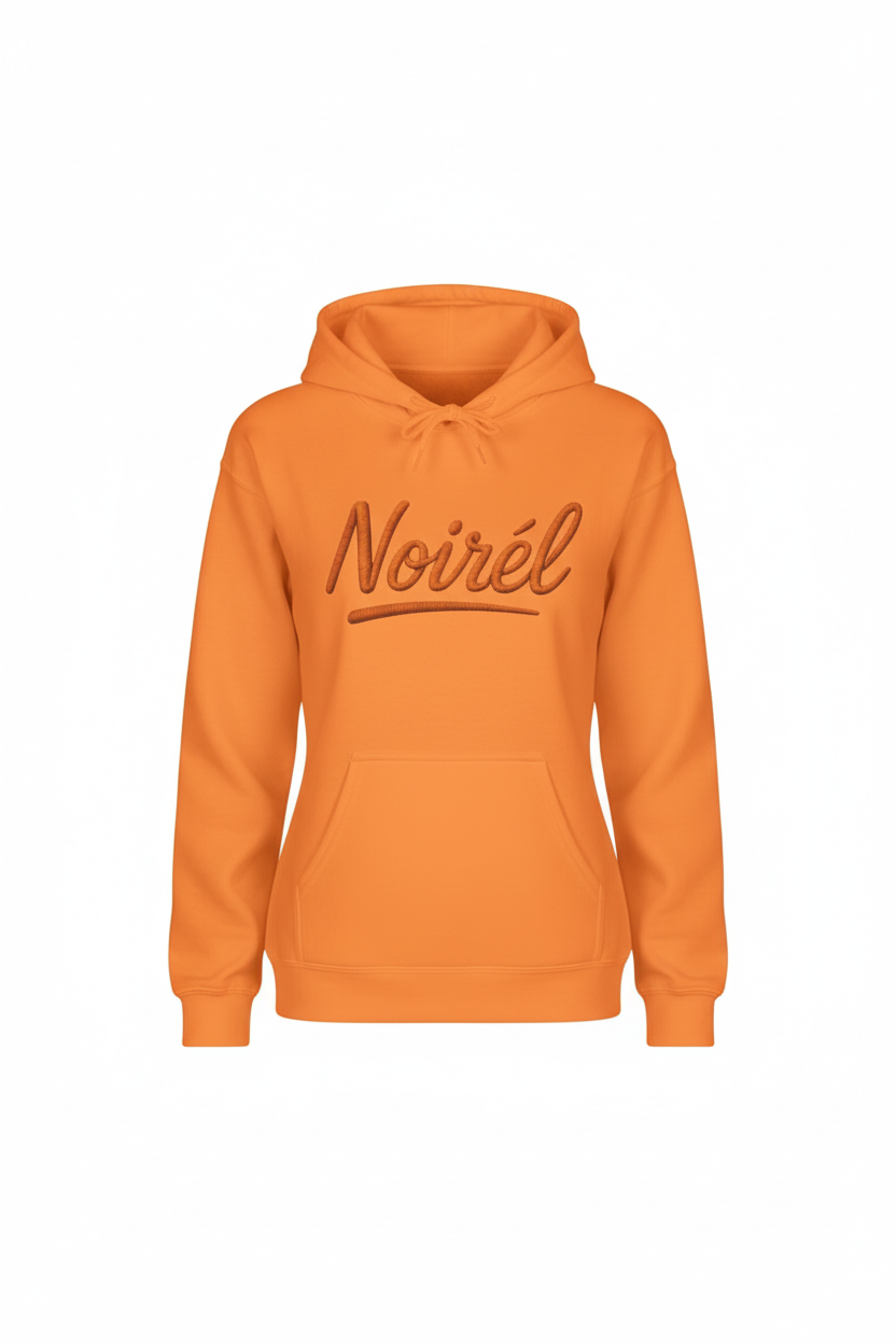 NOIRÉL Hoodie – Orange Script Print