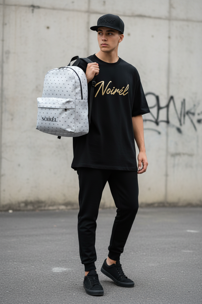 NOIRÉL Backpack – Grey Monogram