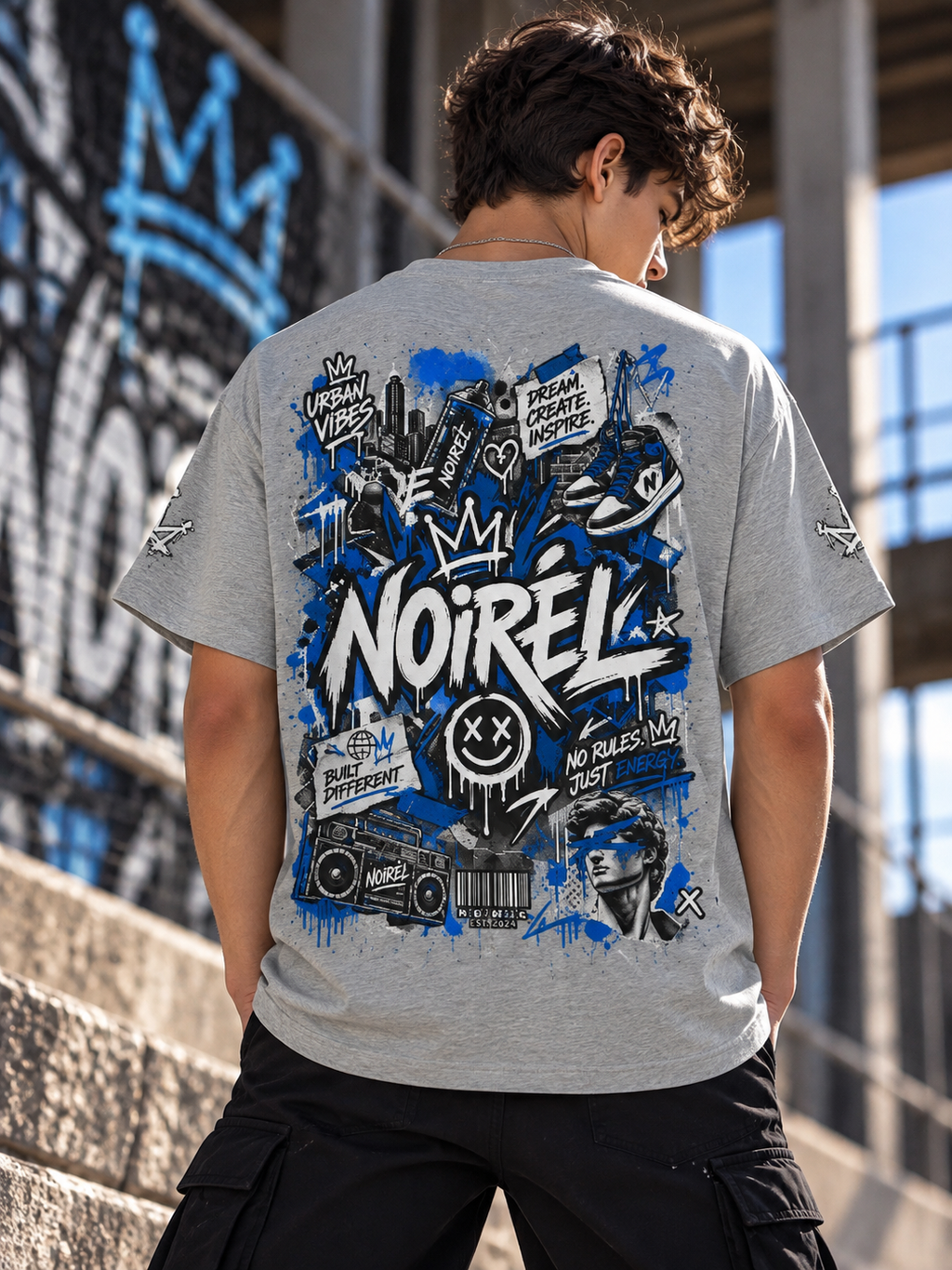 Noirel Kinder T-Shirt – Street Art Skateboard Tee