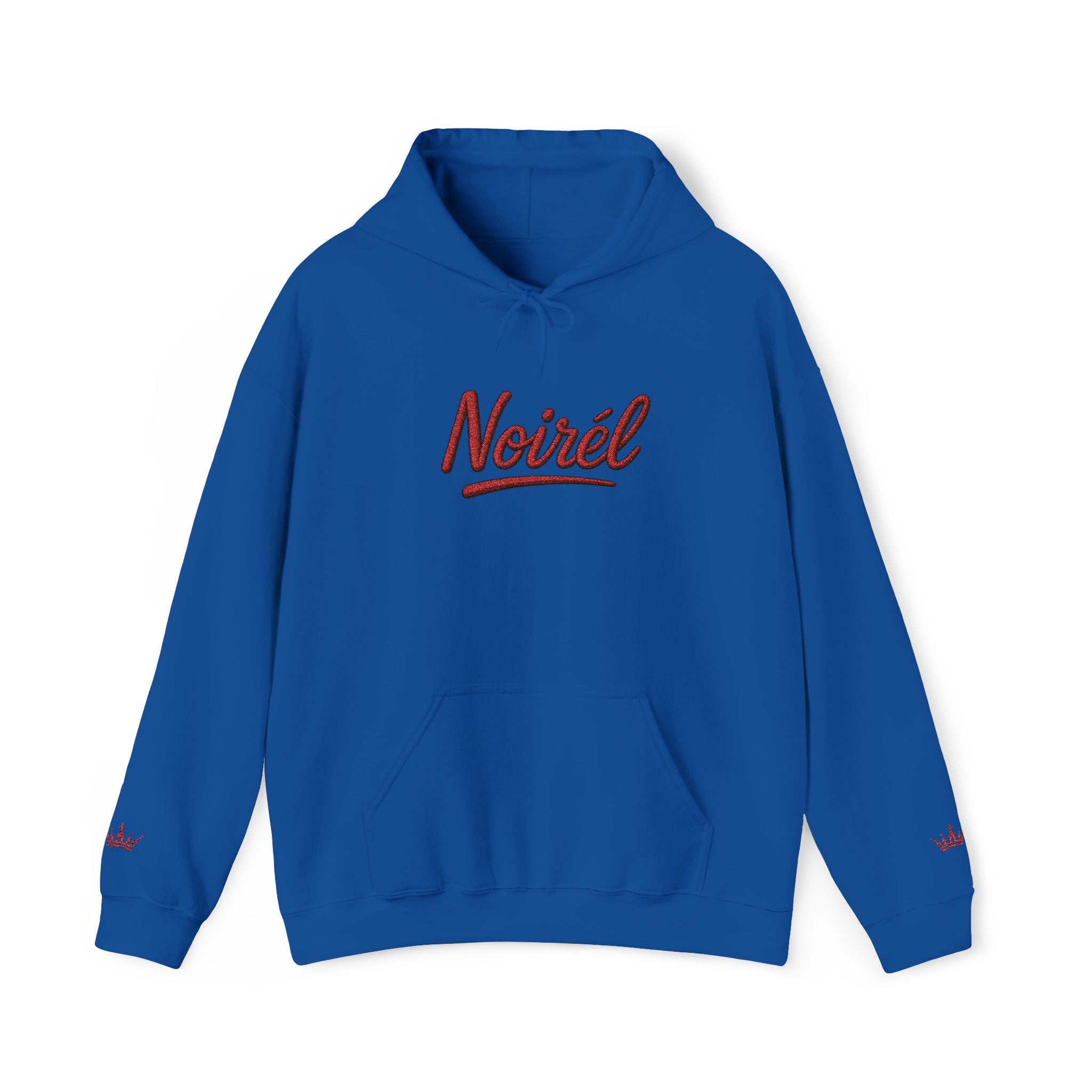 NOIRÉL Script Hoodie – Rot gesticktes Logo
