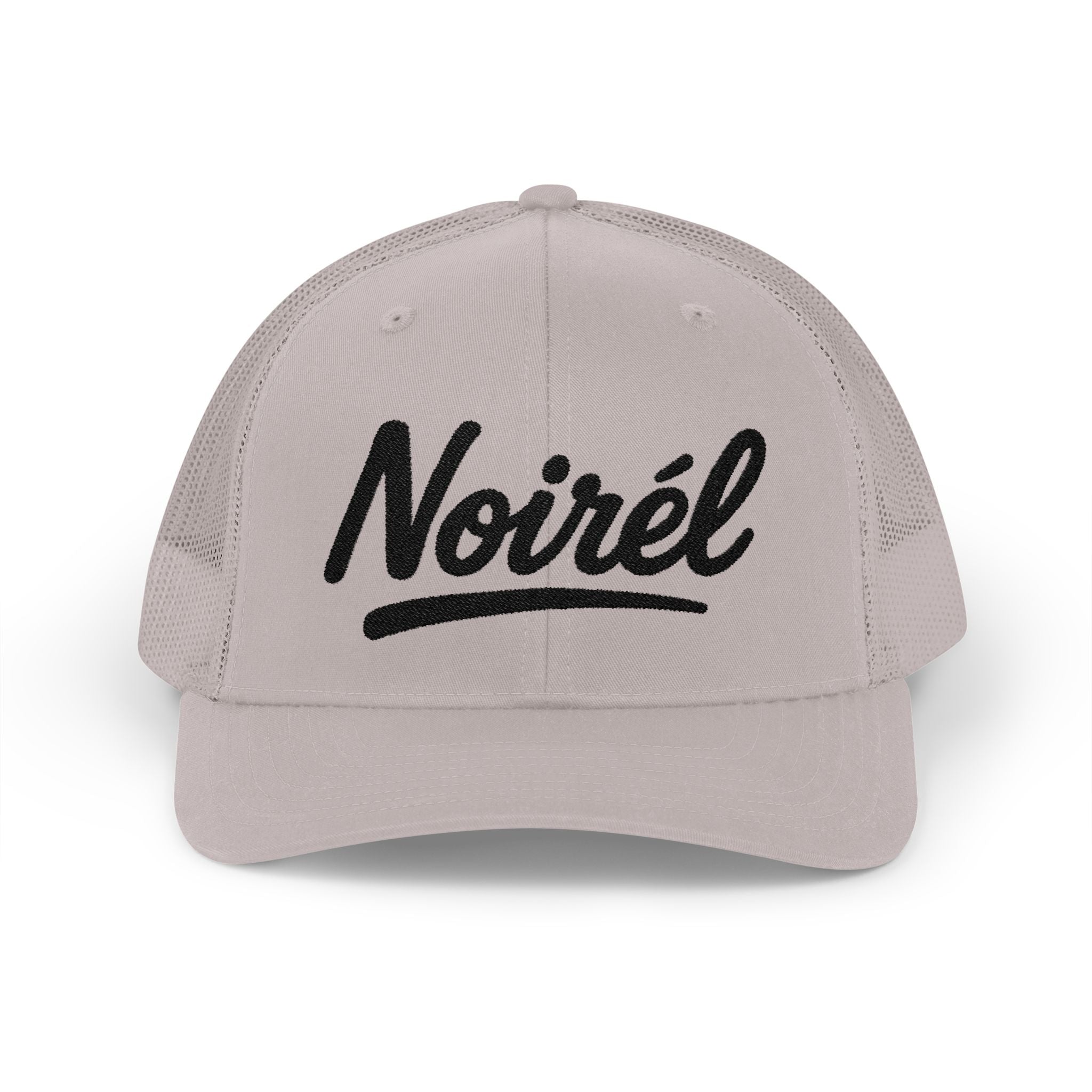 Noirél Trucker Cap — Retro Script Snapback Hat