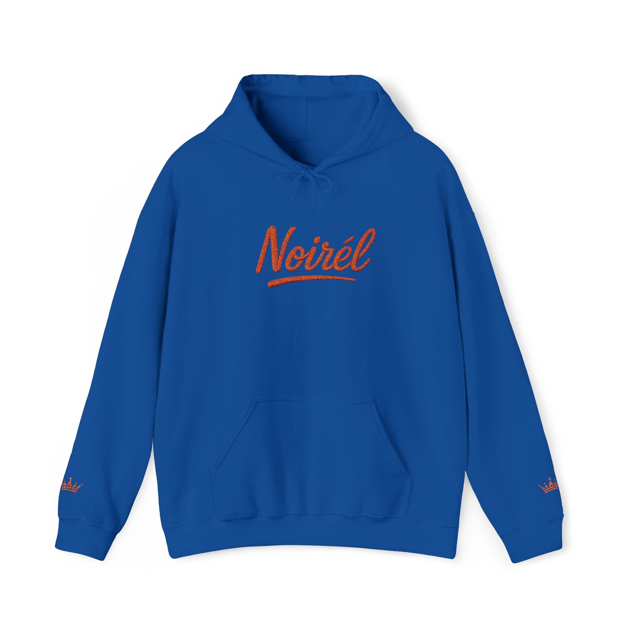 NOIRÉL Script Hoodie – Orange gesticktes Logo